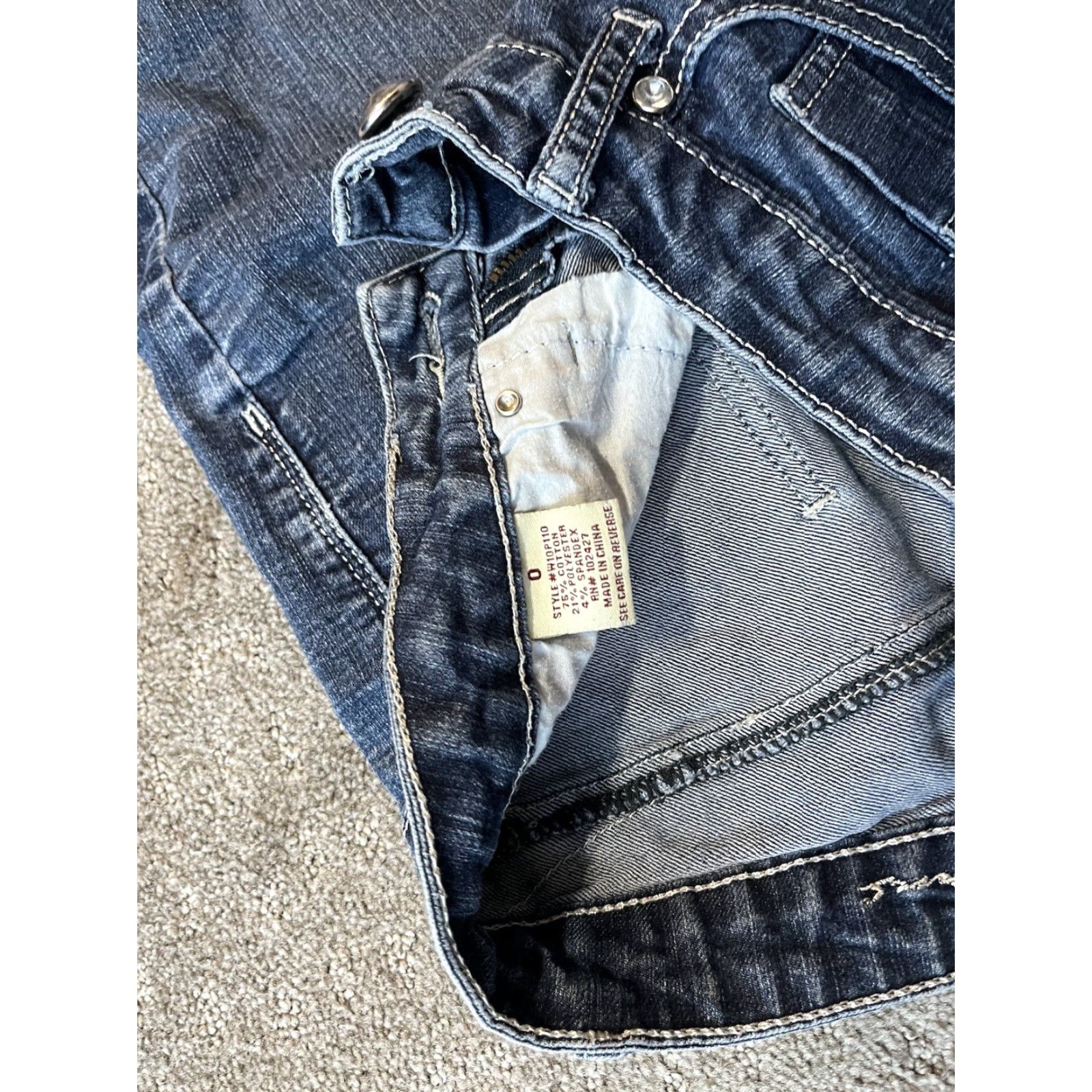 Vintage WAX JEAN Women’s Mid Rise Skinny Jeans Blue Size 0 Inseam 28 in Size 25" / US 0 / IT 36 - 6 Thumbnail