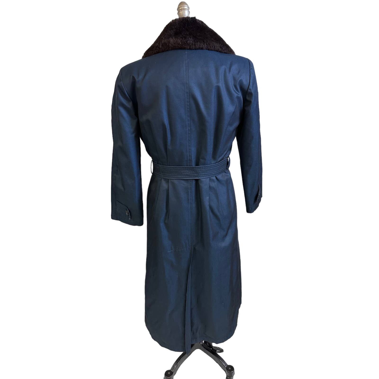 Dior Christian Dior VTG Trench Coat Blue Faux Fur Lining 70s S Size M / US 6-8 / IT 42-44 - 6 Thumbnail