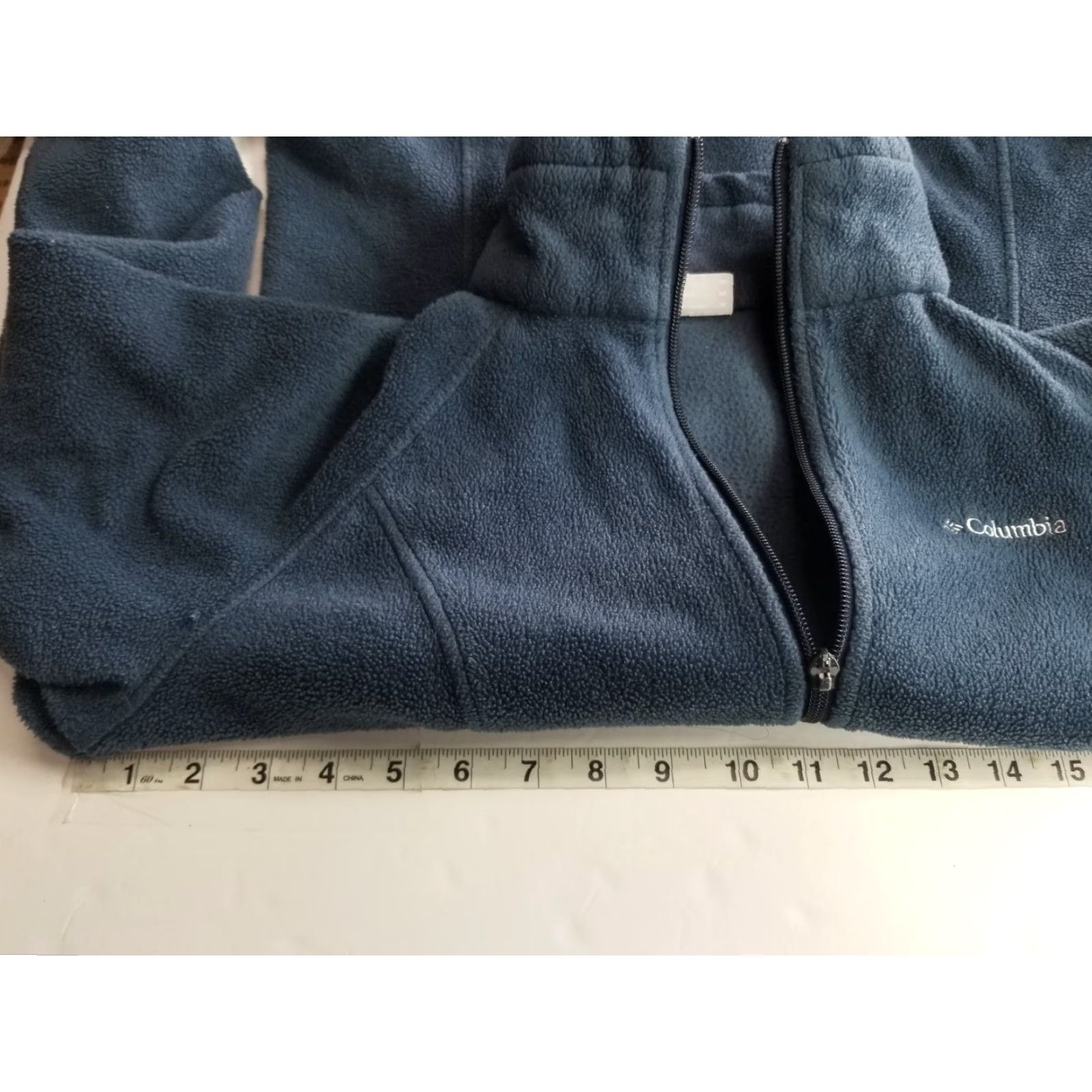 Vintage Columbia Womens M Blue Fleece Long Sleeve Mock Neck Zip Jacket - Regular Fit, Embroidered Logo, Full Zip, Casual Outerwear, - Womens Size M / US 6-8 / IT 42-44 - 3 Thumbnail