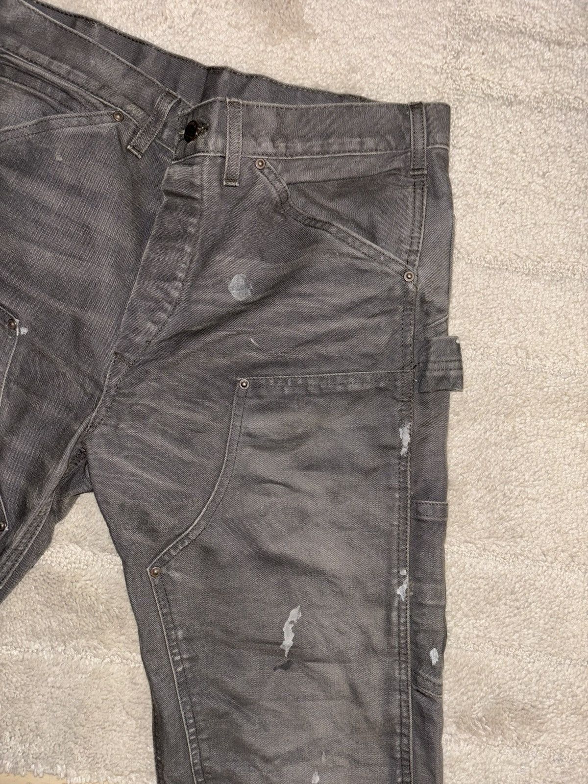RRL Ralph Lauren Rrl distressed Grey engineer fit canvas Trouser Size US 30 / EU 46 - 3 Thumbnail