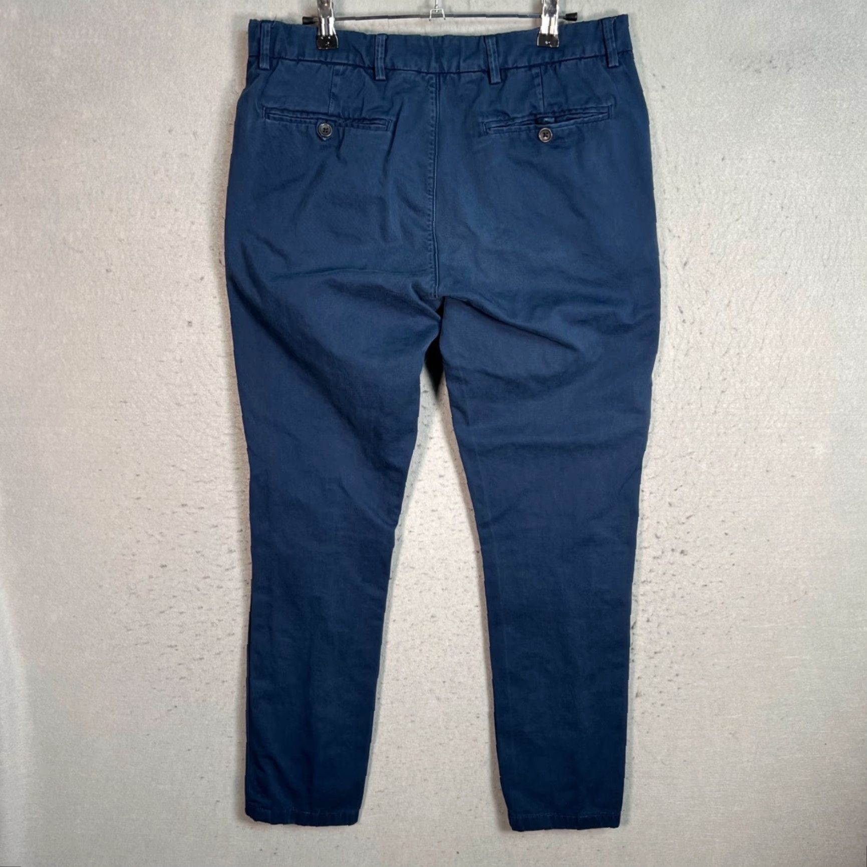 Unis Unis Pants Mens 32 Blue Gio Skinny Fit Cotton Chino Size US 32 / EU 48 - 2 Thumbnail