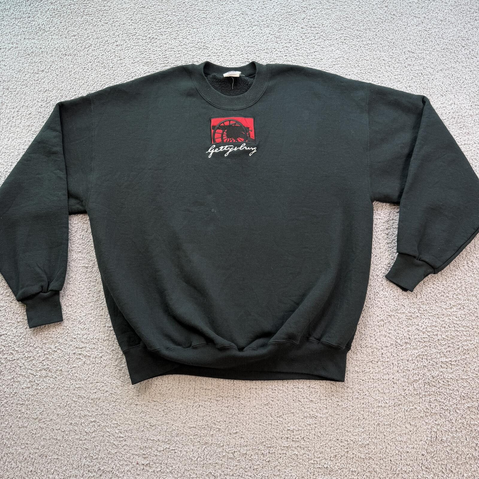Jerzees Vintage 90s Gettysburg Embroidered Crewneck Sweatshirt XXL Size US XXL / EU 58 / 5 - 1 Thumbnail