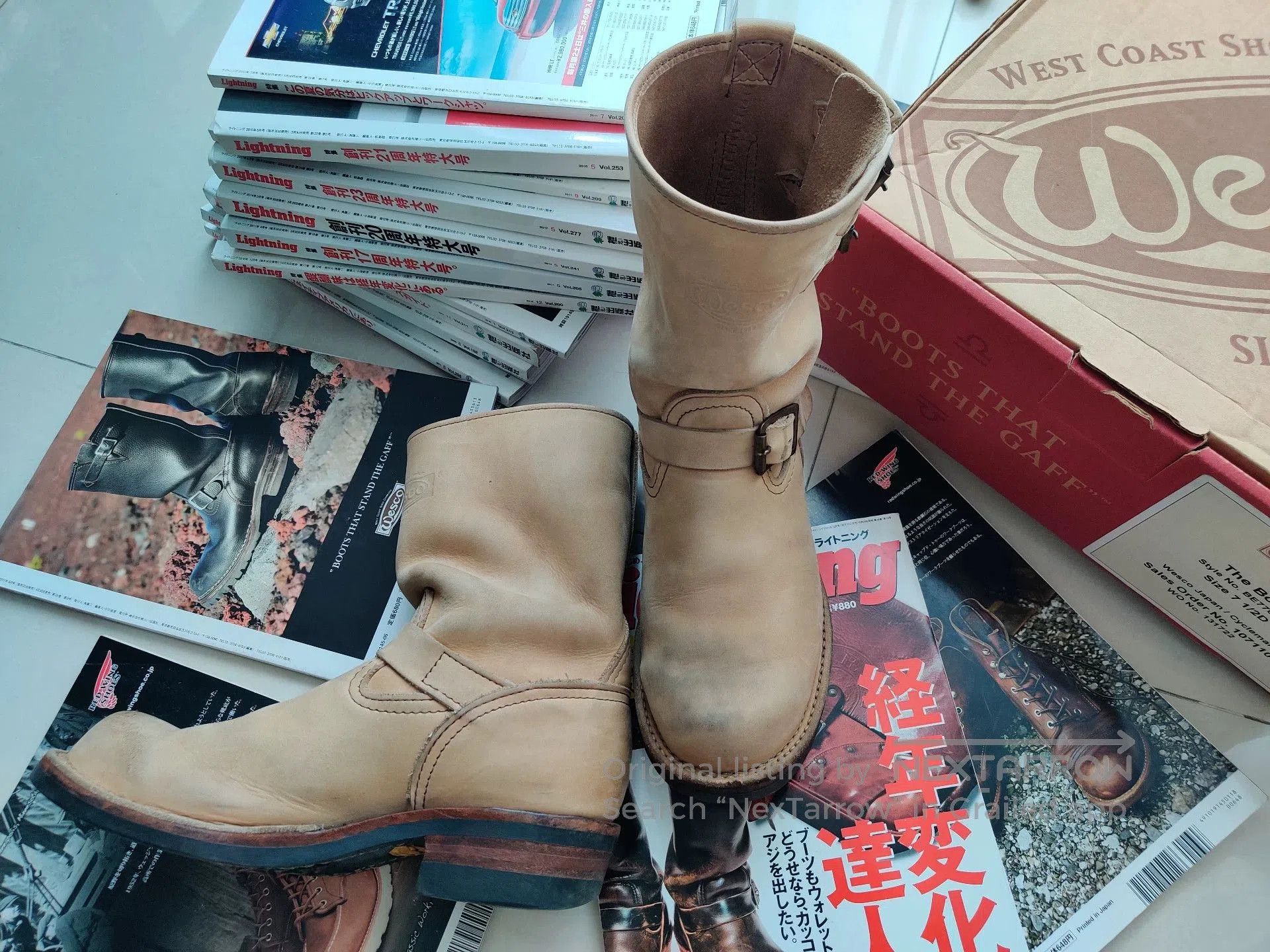 WESCO Wesco Boss Engineer Boots in Natural Color. Size US 7.5 / EU 40-41 - 3 Thumbnail