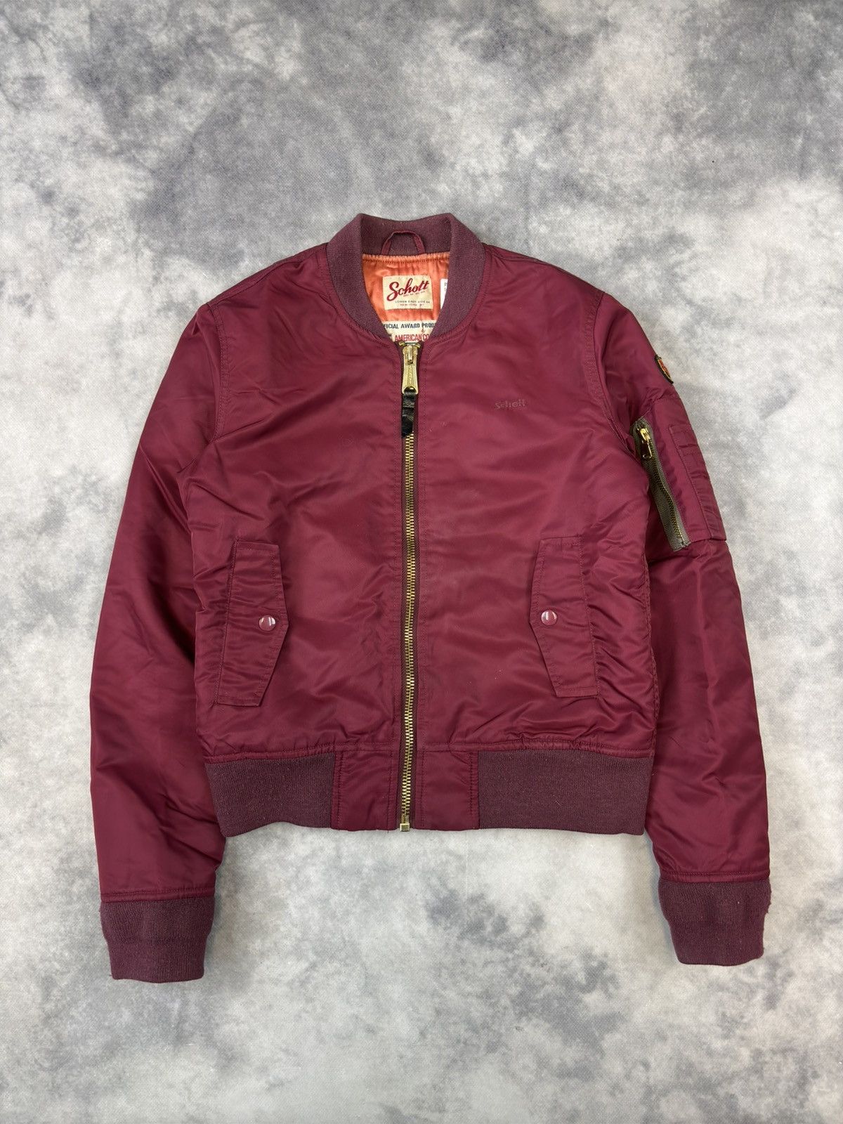Schott × Vintage Vintage Schott NYC American College Bomber Jacket Official Size M / US 6-8 / IT 42-44 - 1 Thumbnail