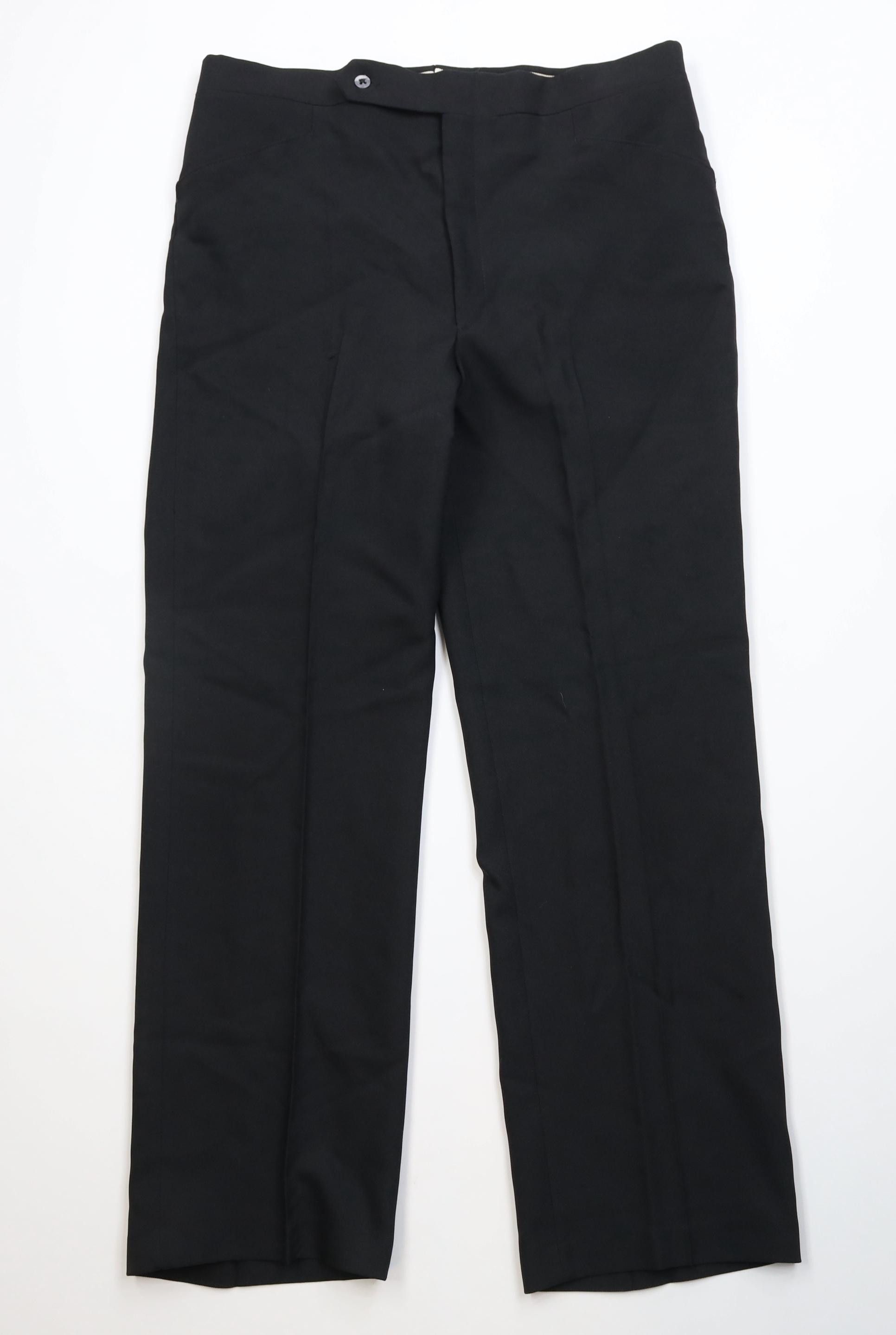 Vintage Vintage 70s Streetwear Flared Wide Leg Chino Pants Black USA Size US 36 / EU 52 - 1 Thumbnail