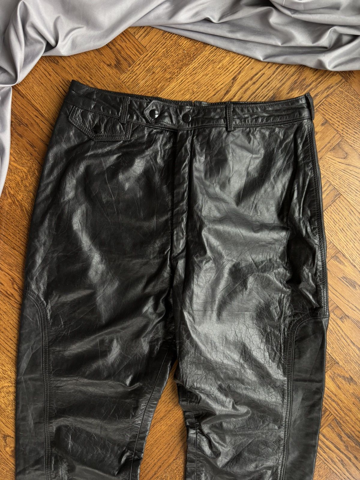 Schott × Vintage Vintage Brimaco Leather Pants 1960s British Cycle Acme Moto Size US 31 - 10 Thumbnail