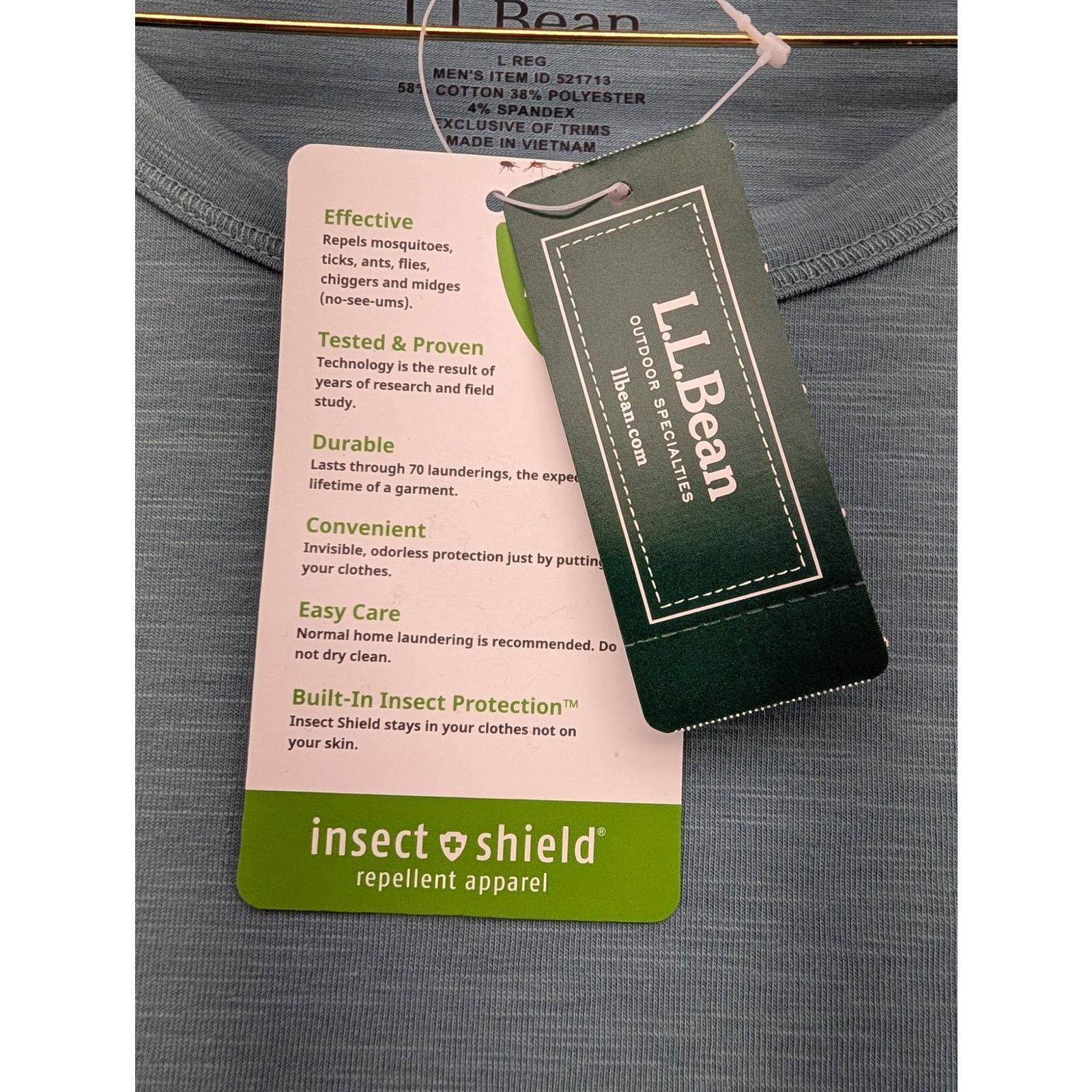 L.L. Bean NWT L.L.Bean Men's Insect Shield Field Long-Sleeve Tee Size US L / EU 52-54 / 3 - 4 Thumbnail