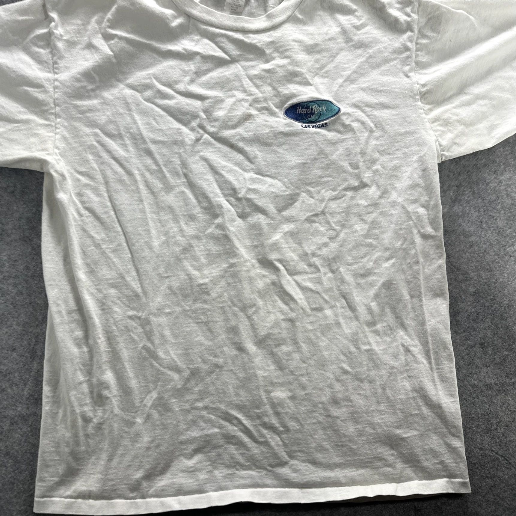 Hard Rock Cafe VINTAGE Hard Rock Cafe Las Vegas Shirt Mens Large White Graphic Print Crew Neck Short Sleeve USA 90s Size US L / EU 52-54 / 3 - 3 Thumbnail
