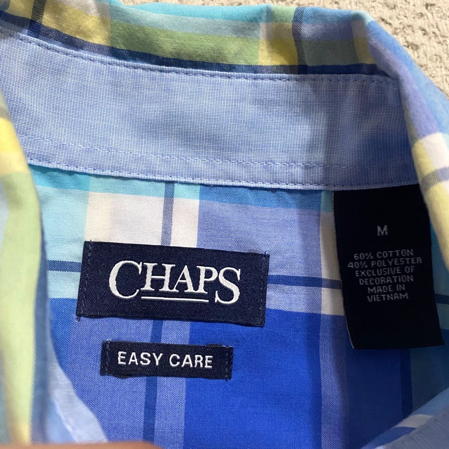 Chaps Chaps Shirt Mens M Multicolor Plaid Short Sleeve Button-Down Nike Size US M / EU 48-50 / 2 - 3 Thumbnail