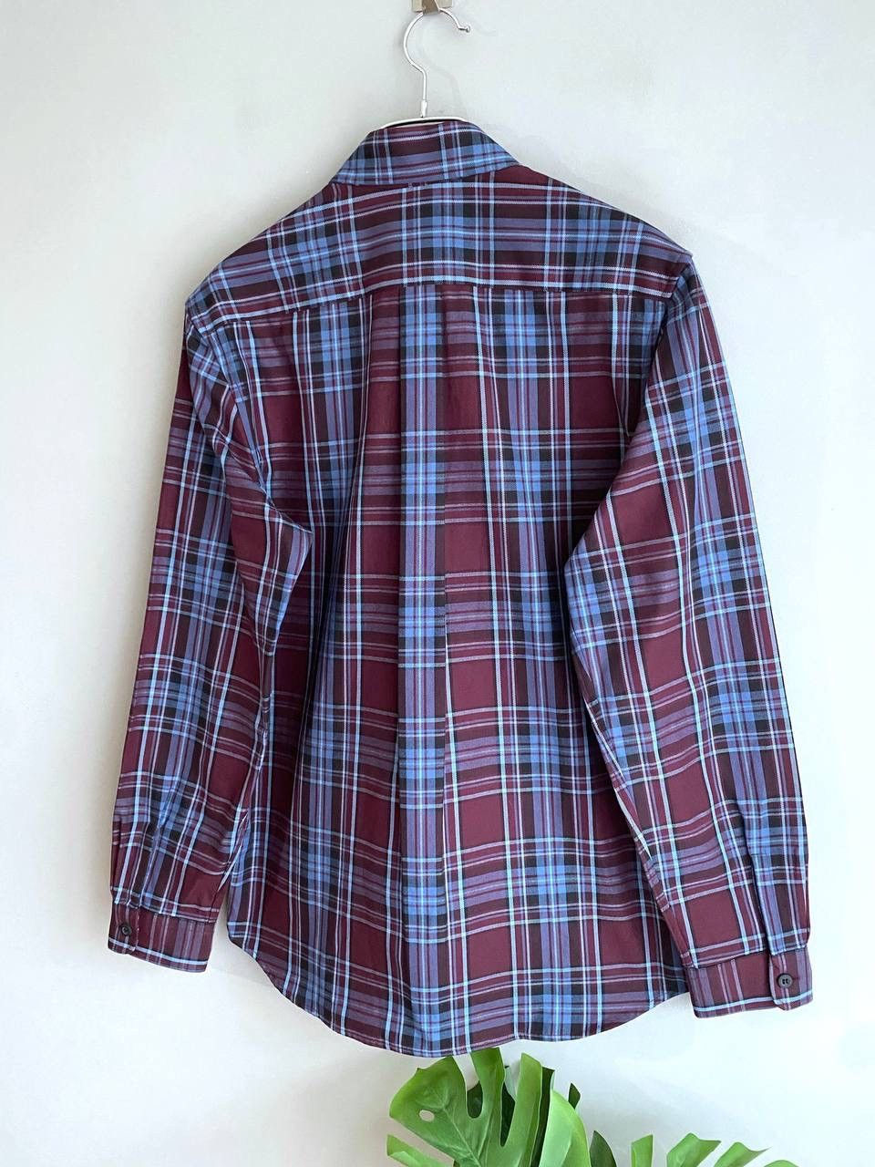 Fred Perry Fred Perry Men's Burgundy/Blue Tartan Winter Shirt, Size S Size US S / EU 44-46 / 1 - 11 Thumbnail