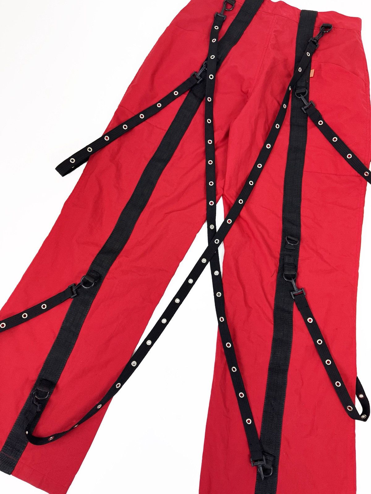 Designer Punk goth tripp nyc style pants with straps Size US 29 - 5 Thumbnail