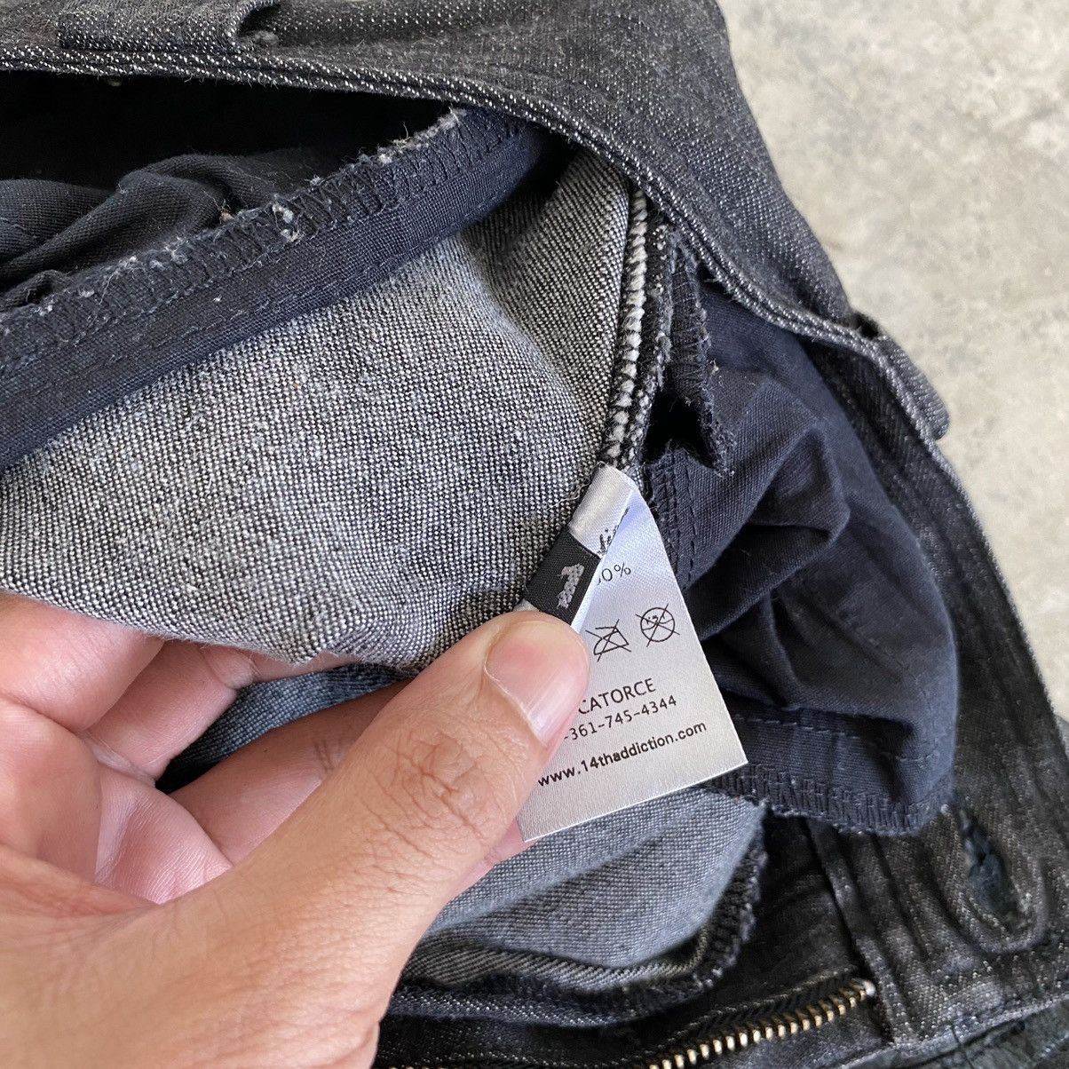14th Addiction 14th Addiction Holster Hybrid Leather Slim Fit Black Jeans Size US 29 - 23 Thumbnail
