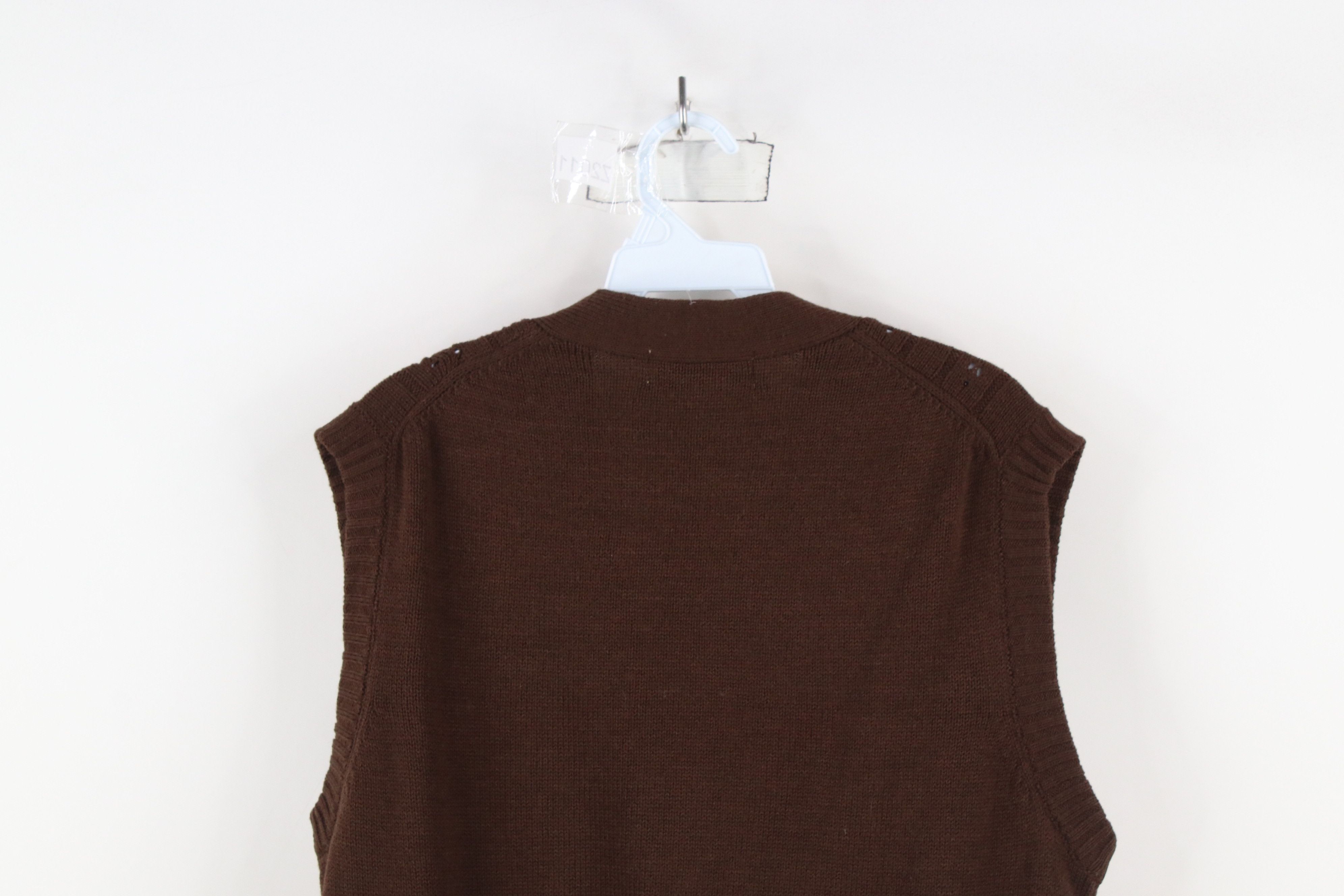 Vintage Vintage 70s Streetwear Geometric Cable Knit Sweater Vest Size M / US 6-8 / IT 42-44 - 8 Thumbnail