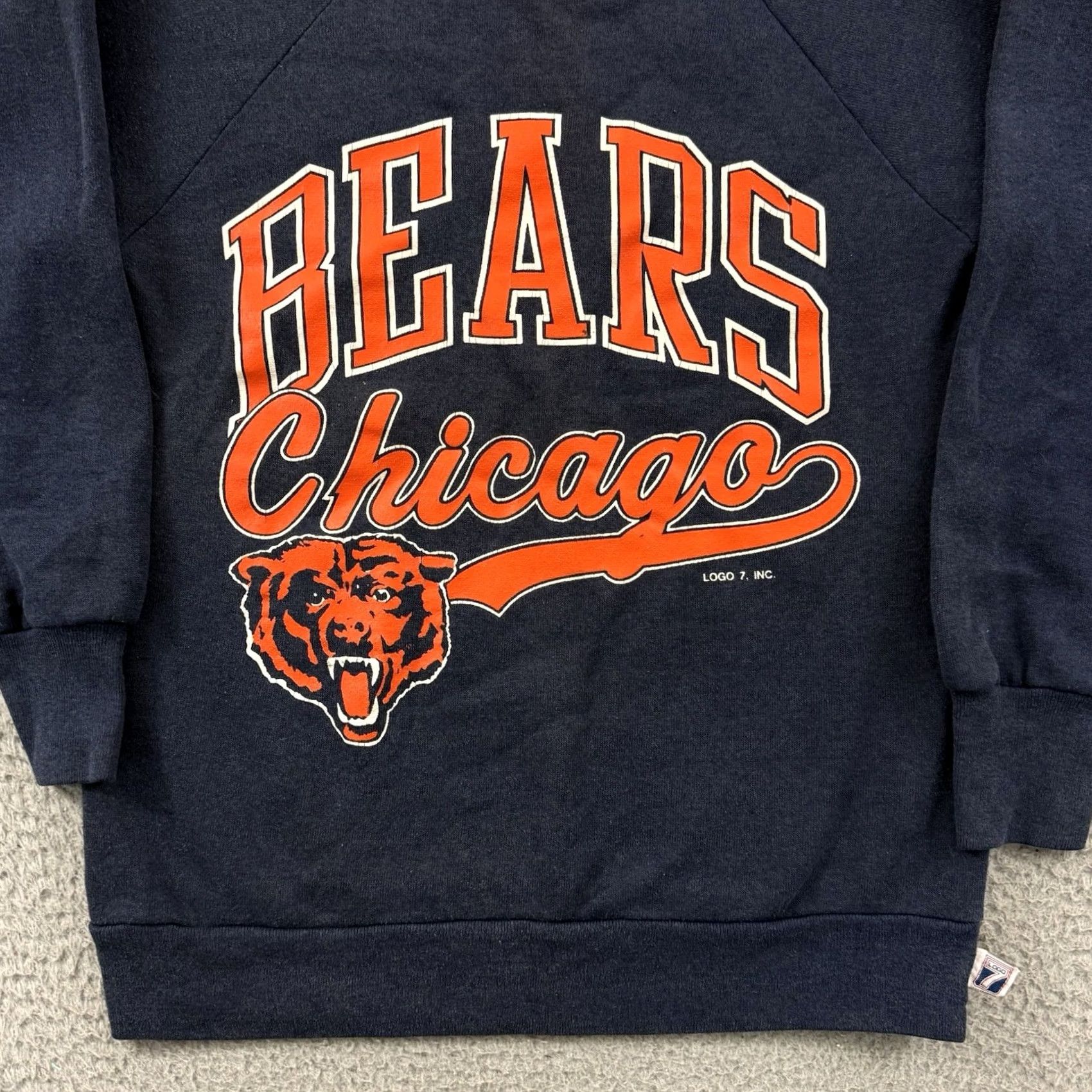 Logo 7 VINTAGE Logo 7 Sweatshirt Adult Small Blue NFL Football 80s Raglan Sport Size US S / EU 44-46 / 1 - 2 Thumbnail