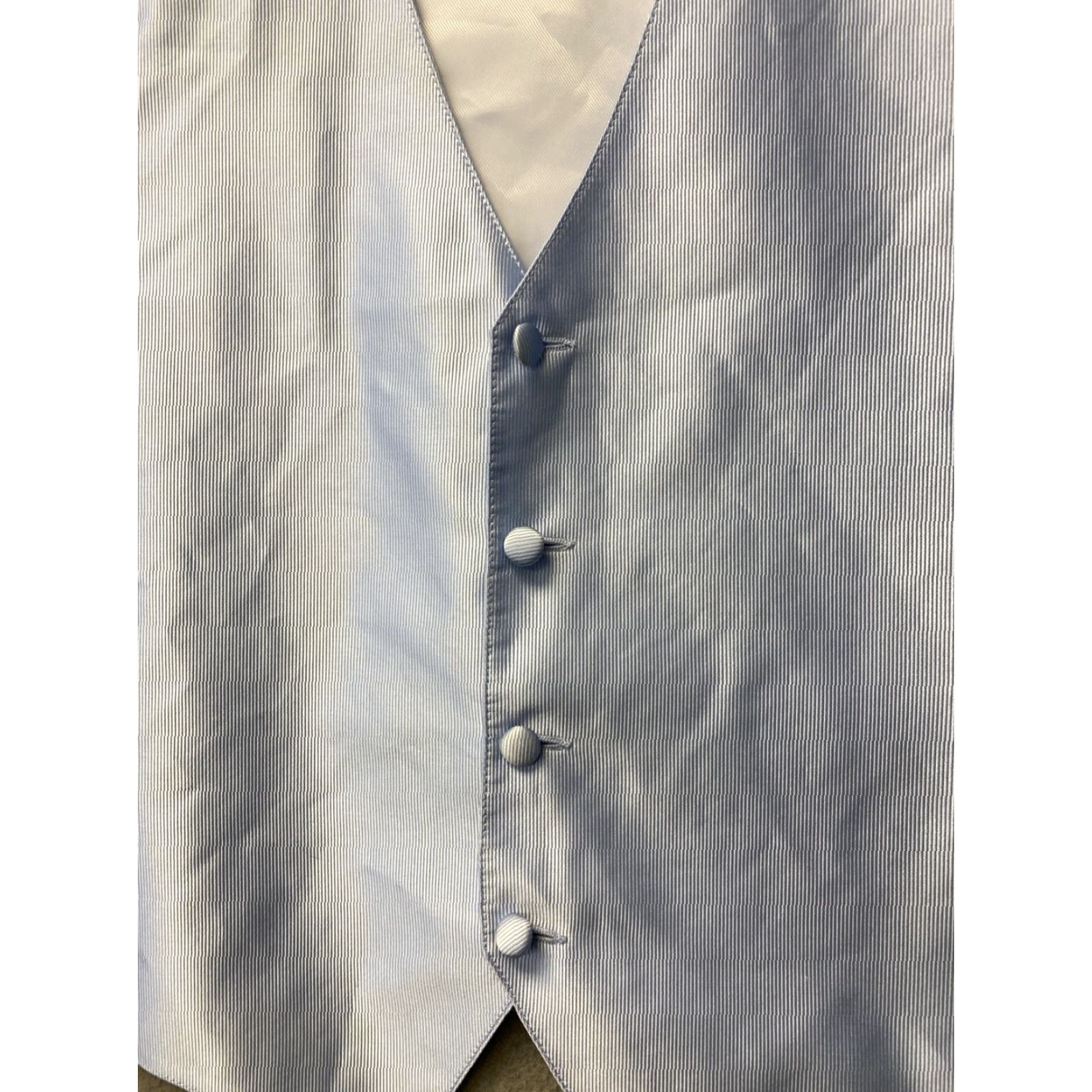 Joseph VINTAGE Joseph & Feiss Men's Blue Formal Casual Waistcoat Vest M Slim Fit Tuxedo Tie Closure Size US M / EU 48-50 / 2 - 2 Thumbnail