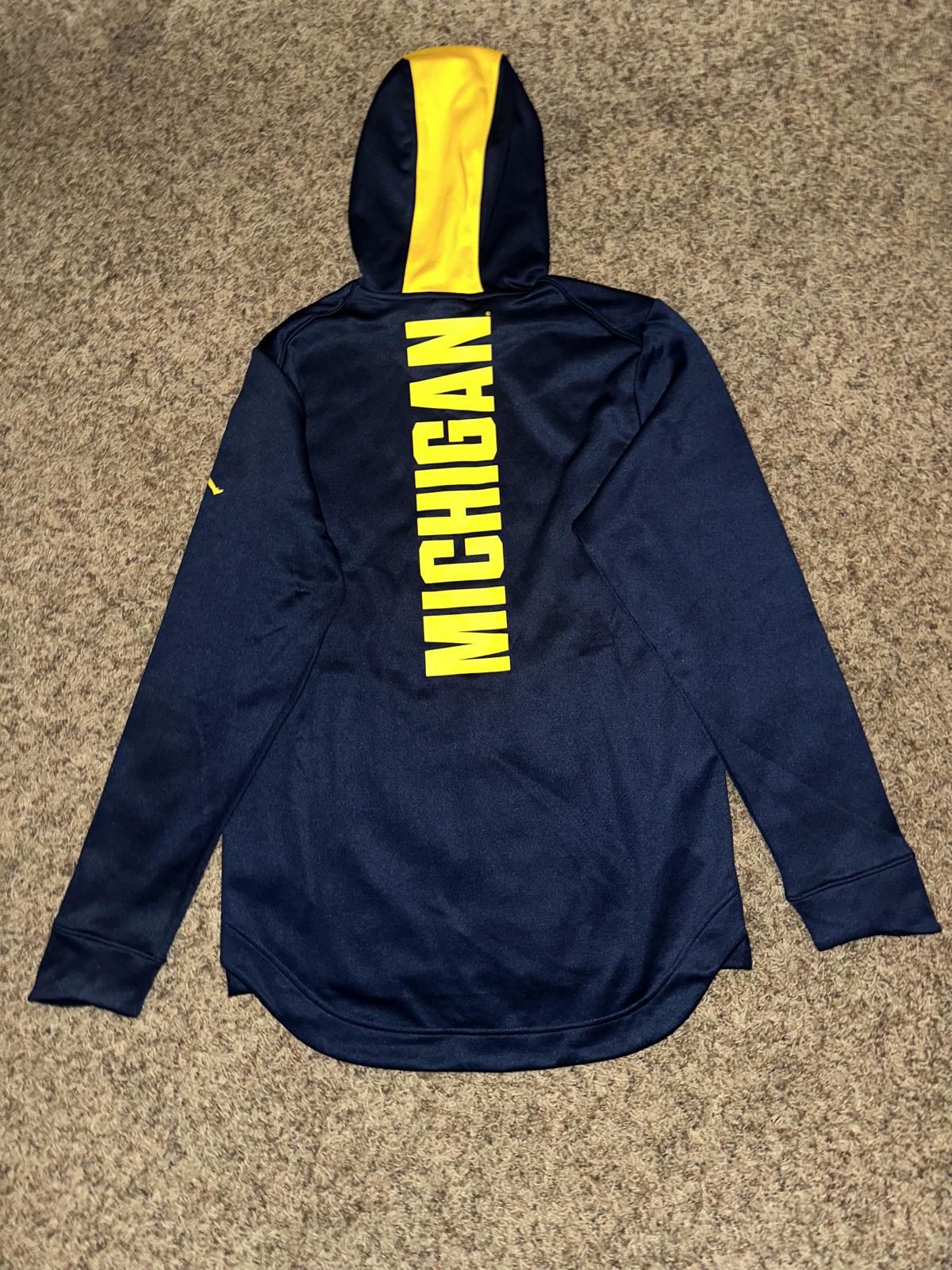 Designer Jordan Brand Michigan Wolverines Navy 2-Hit Performance Pullover Hoodie Size US S / EU 44-46 / 1 - 5 Thumbnail