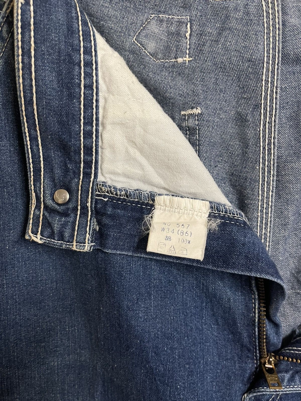 Vintage Vintage 60’s Carpenter Pants W33 L42 Buckle Back by Bobson Size US 33 - 14 Thumbnail