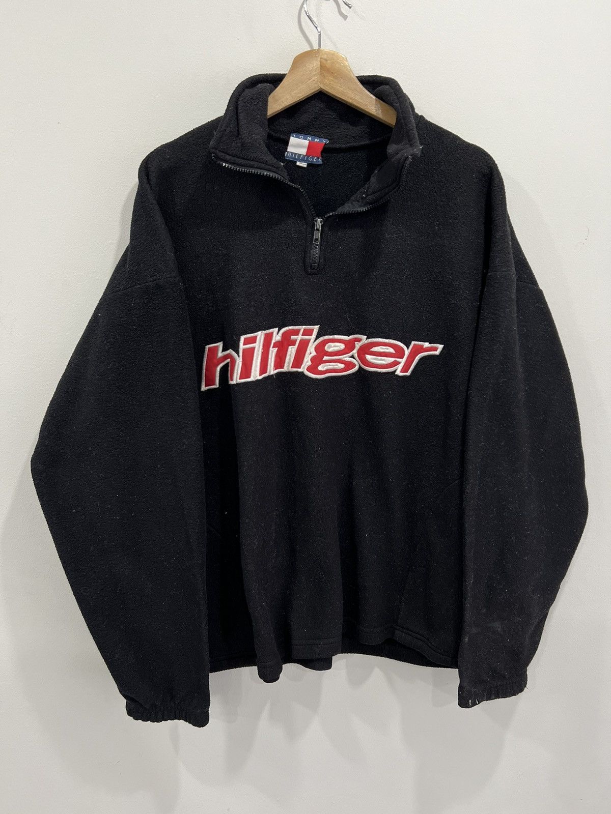 Tommy Hilfiger Vintage Tommy Hilfiger Fleece Quarter Zip sweater Size US XL / EU 56 / 4 - 1 Thumbnail