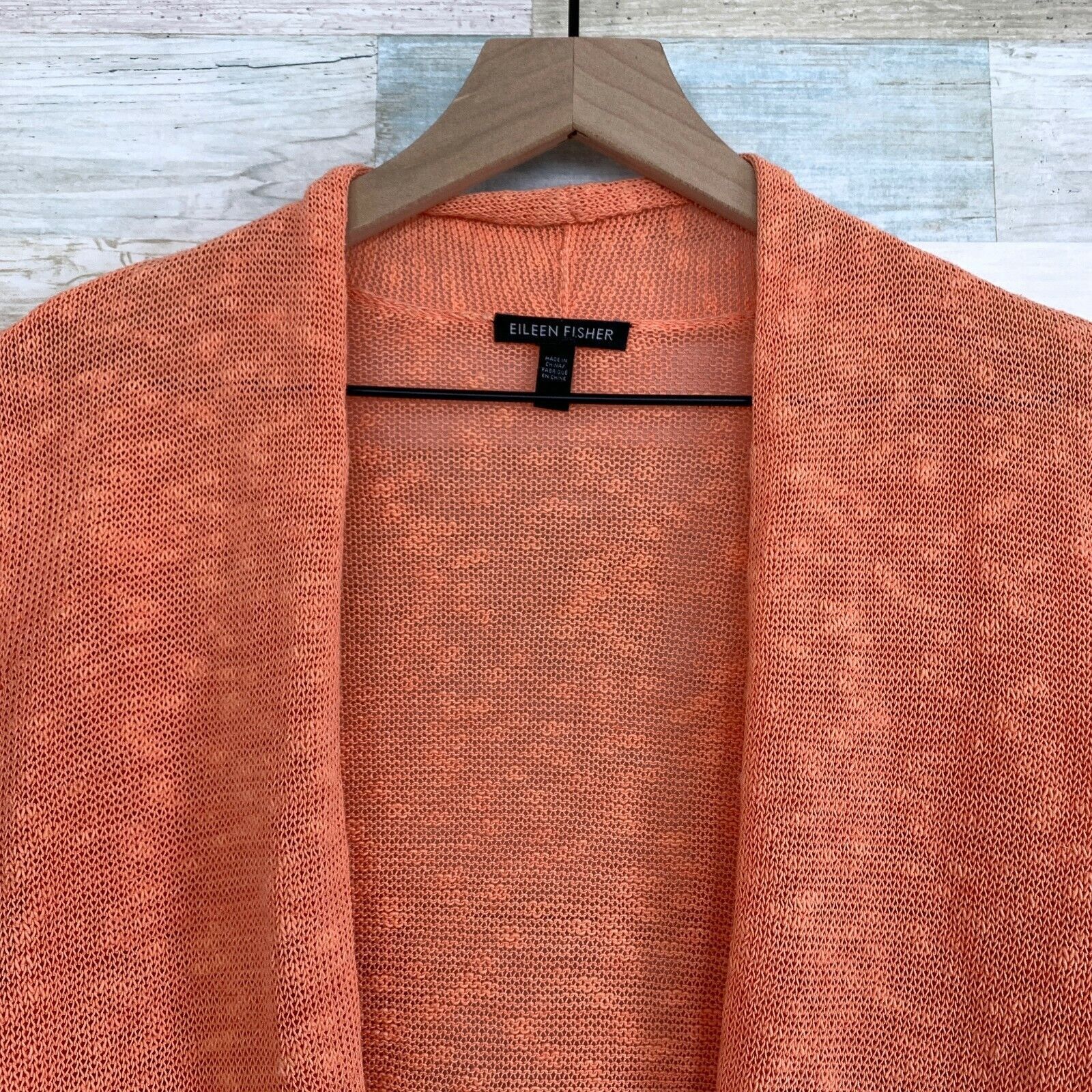 Eileen Fisher Eileen Fisher Organic Linen Melange Cardigan Orange Open S Size S / US 4 / IT 40 - 2 Thumbnail