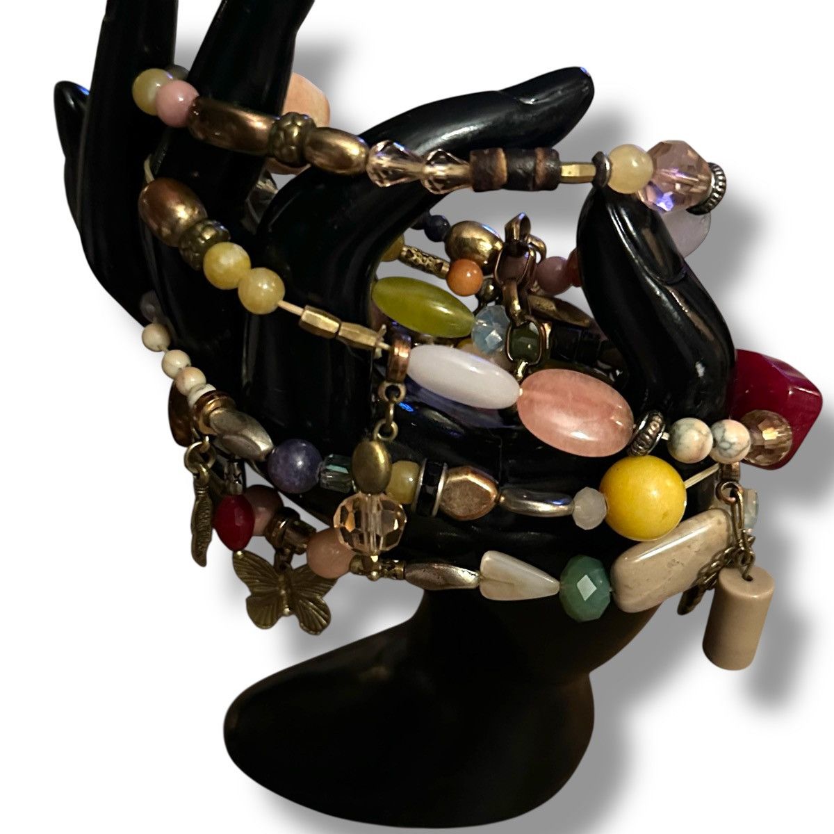 Other Lizou semi precious stone beaded stacked stretch bracelet Size ONE SIZE - 2 Thumbnail