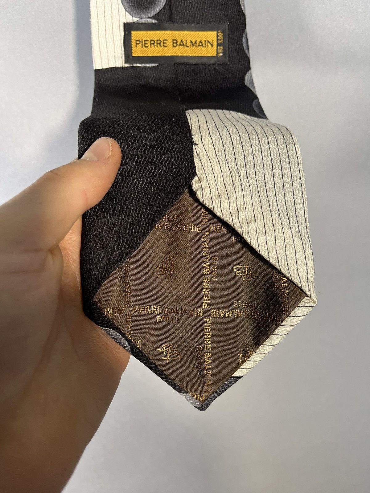Designer × Pierre Balmain Pierre Balmain 100% Silk Neck Tie Size ONE SIZE - 3 Thumbnail