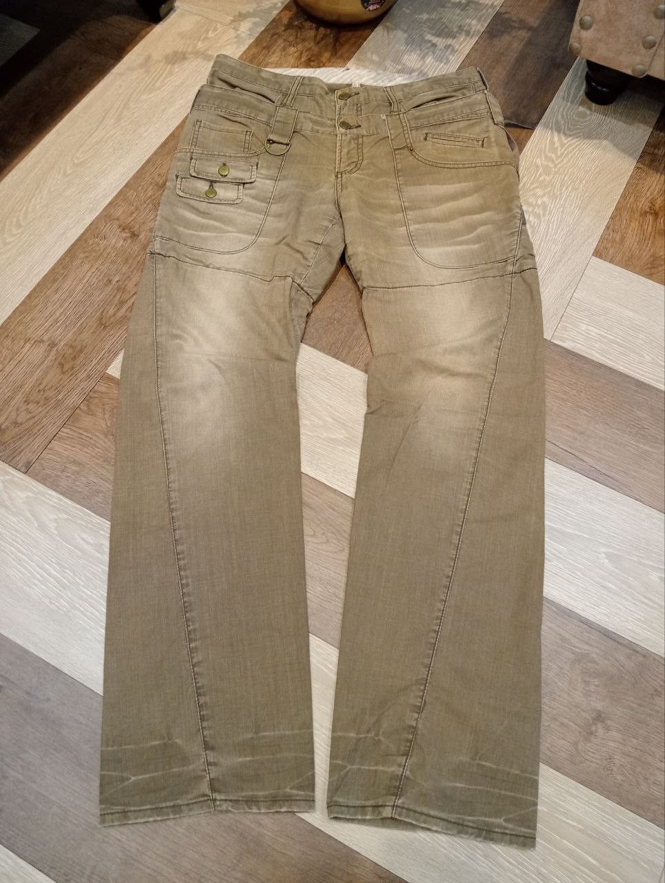 PPFM VINTAGE PPFM JAPAN DOUBLE WAIST CARGO-STYLE DENIM PANTS Size US 32 / EU 48 - 3 Thumbnail