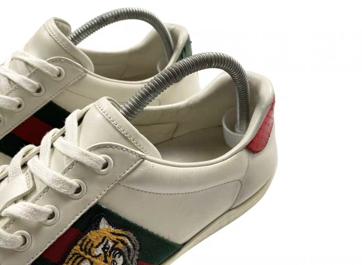 Gucci Gucci Ace Tiger Head White Sneakers J31 Size US 8 / EU 41 - 3 Thumbnail