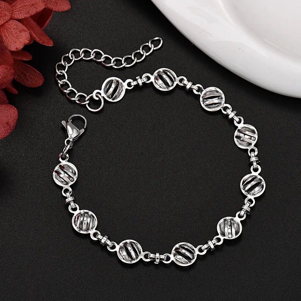 Jewelry Charms Hollow Chain Bracelets Size ONE SIZE - 1 Thumbnail