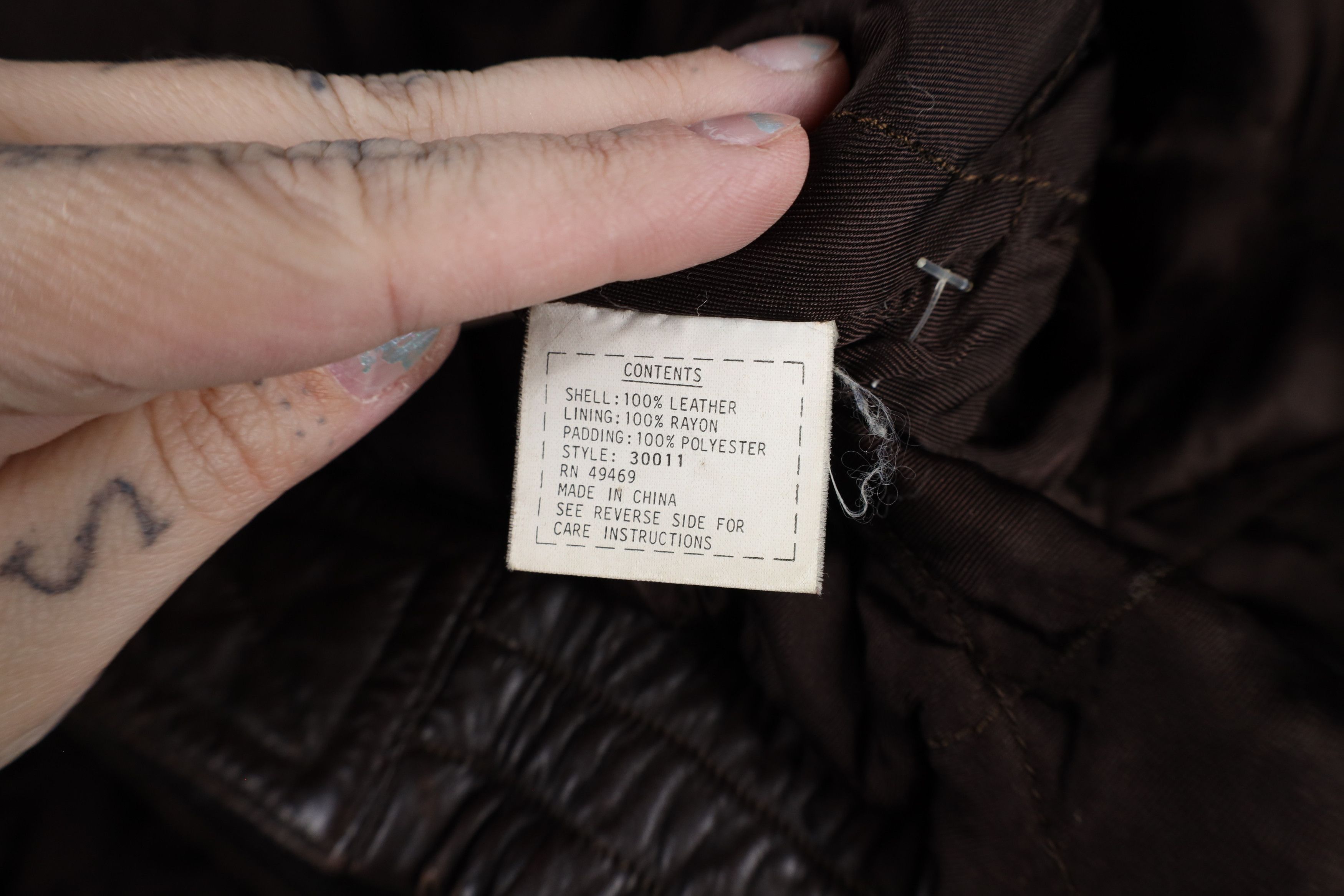 Vintage Vintage 90s Streetwear Quilted Leather Flight Bomber Jacket Size US M / EU 48-50 / 2 - 12 Thumbnail