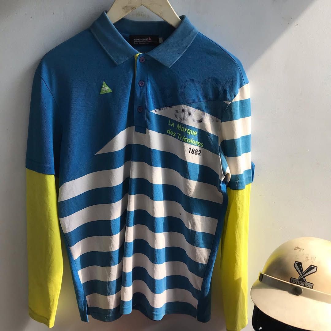 Le Coq Sportif Vintage Le Coq Sportif Cut long sleeve Sport Bike polo shirt Size US M / EU 48-50 / 2 - 6 Thumbnail
