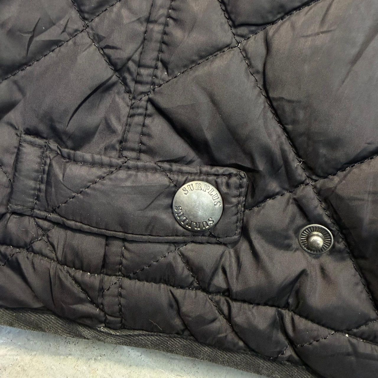 Other VINTAGE Surplus Seminary Wool Quilted Jacket Black Size US L / EU 52-54 / 3 - 4 Thumbnail