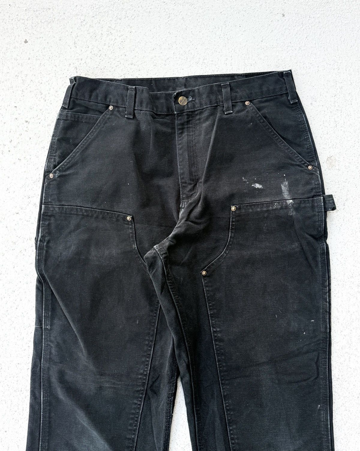 Carhartt Vintage Carhartt Double Knee Pants Distressed Fade 33x32 Size US 33 - 2 Thumbnail