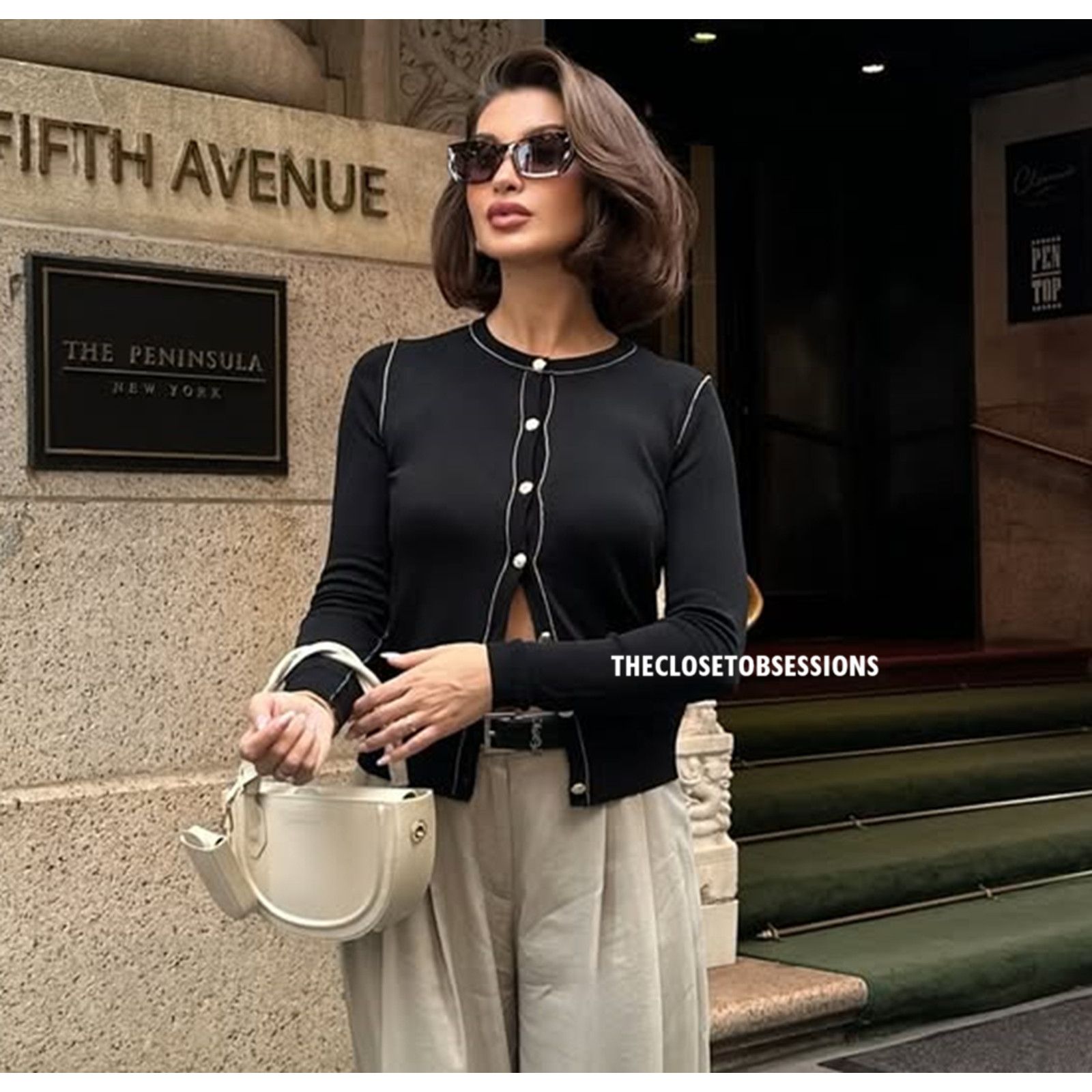 Zara ZARA Black Knit Cardigan Size L / US 10 / IT 46 - 3 Thumbnail