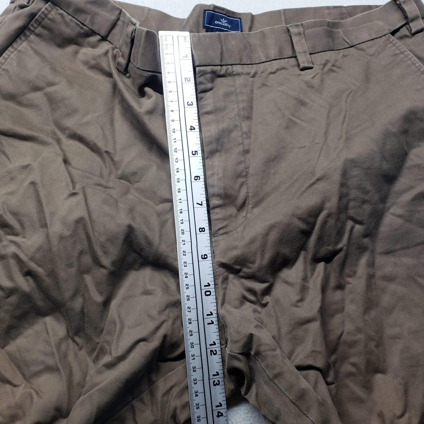 Dockers VINTAGE Dockers Men’s Brown Chino Pants Classic Fit Straight Flat Front Dress Trousers Size 40 Size US 40 / EU 56 - 5 Thumbnail
