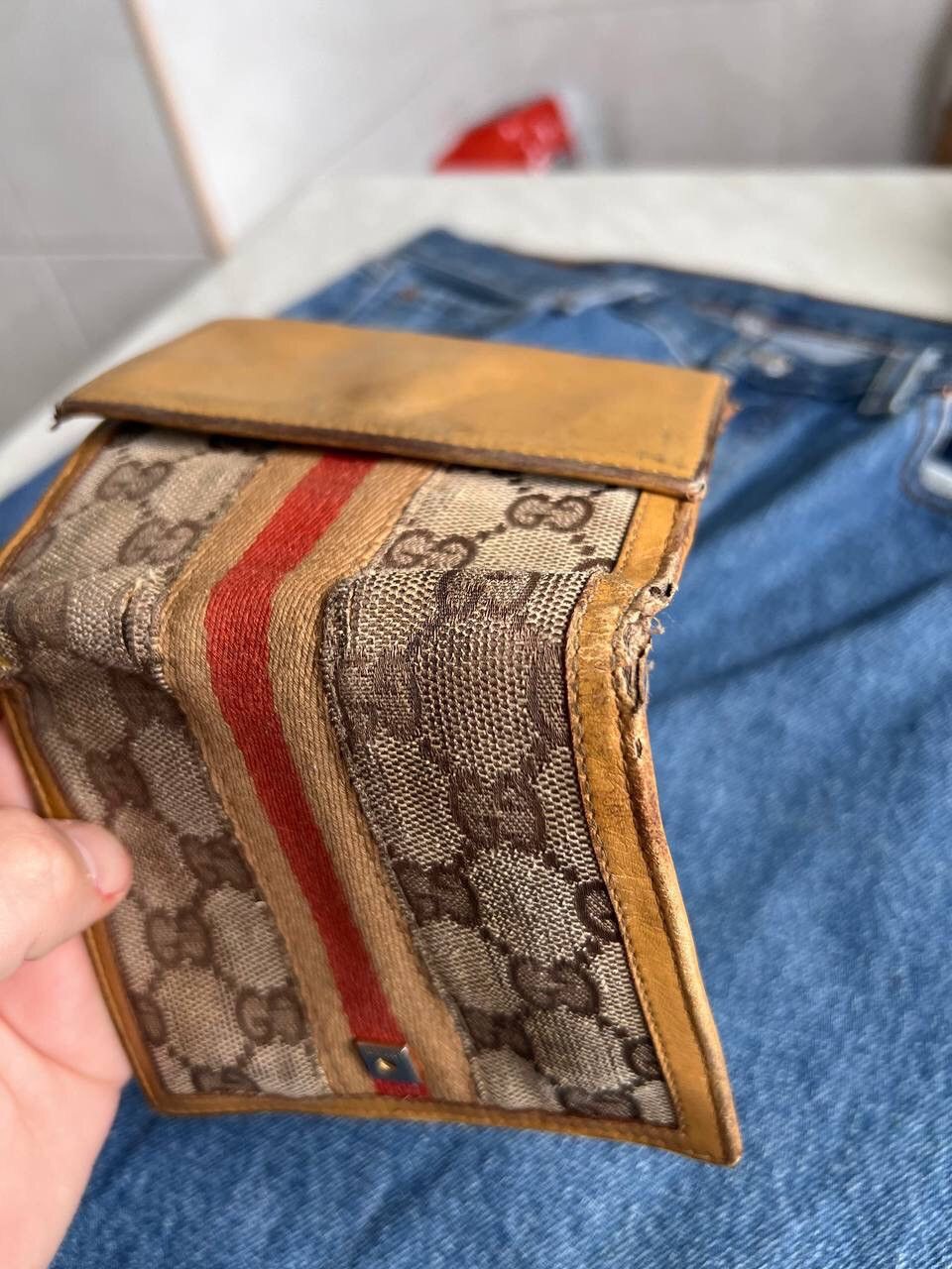 Gucci Vintage 00s Gucci wallet leather monogram GG Logo Y2K Size ONE SIZE - 10 Thumbnail