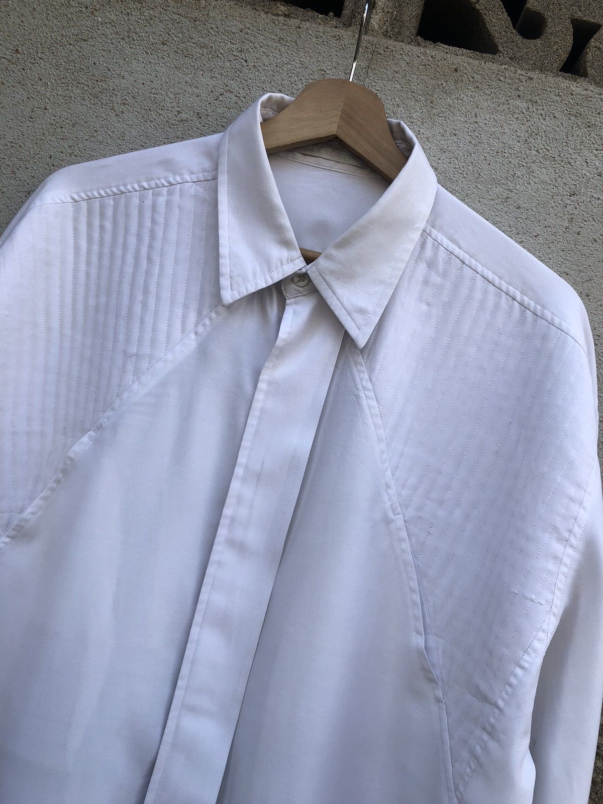 Comme des Garcons Homme × Japanese Brand × Vintage Rare!! Vintage Homme Comme Des Dansens Button Up Shirt Size US L / EU 52-54 / 3 - 3 Thumbnail