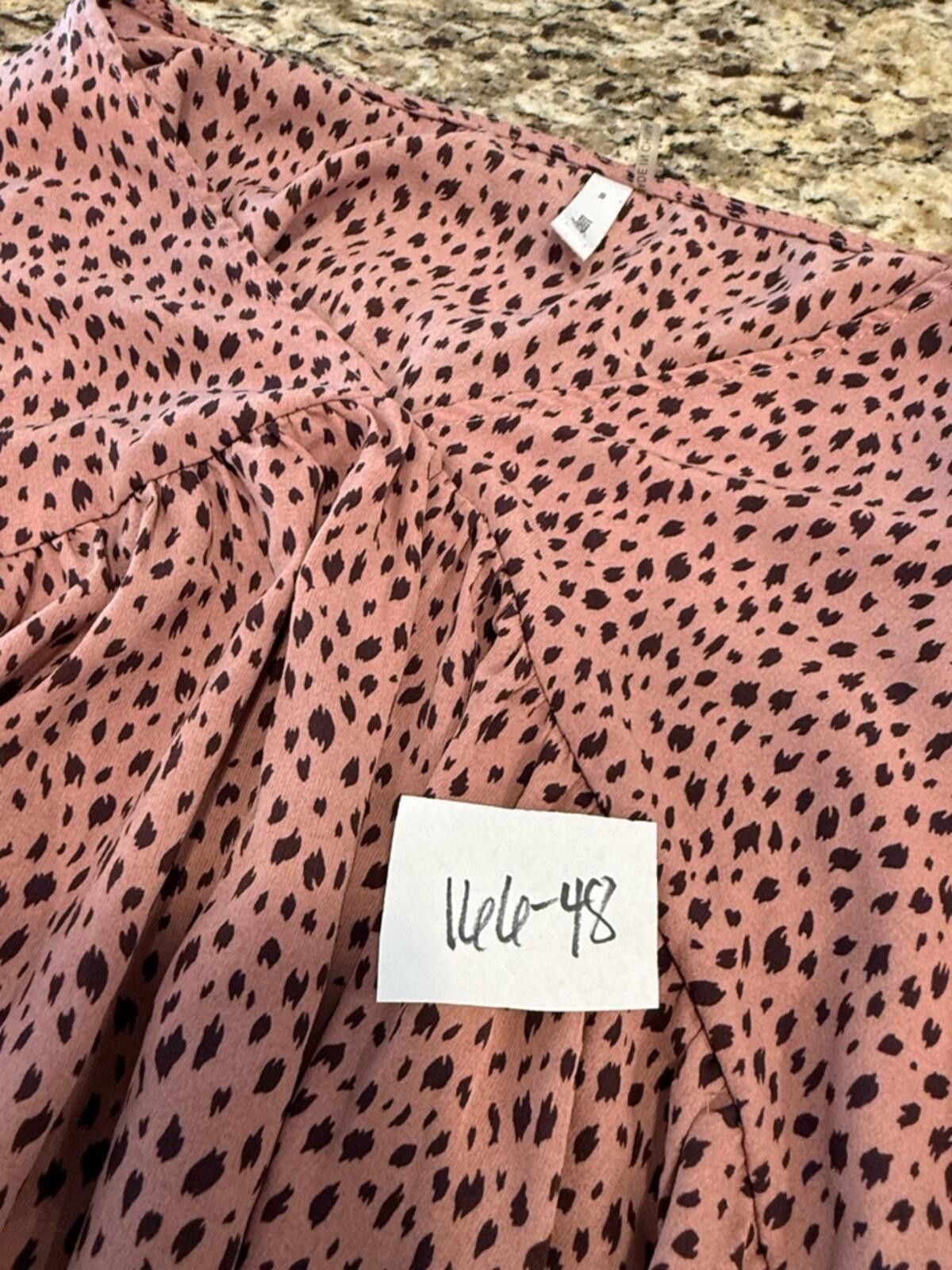 Other Glam peplum top rusty pink & black leopard print SZ SM Size S / US 4 / IT 40 - 11 Thumbnail
