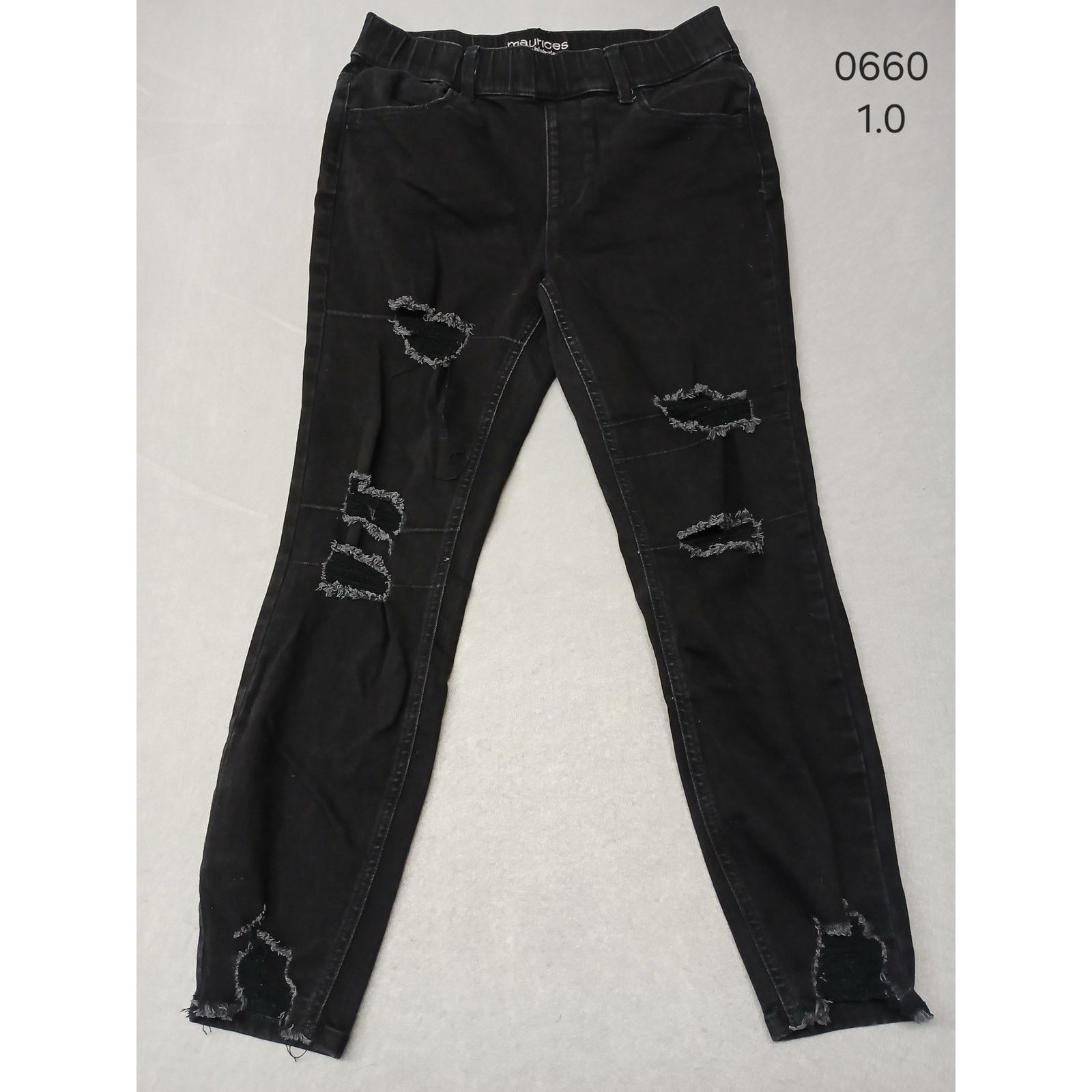 Other Maurices (Medium) Black Short Super High Rise Rugged Jeans Size 30" / US 8 / IT 44 - 1 Thumbnail