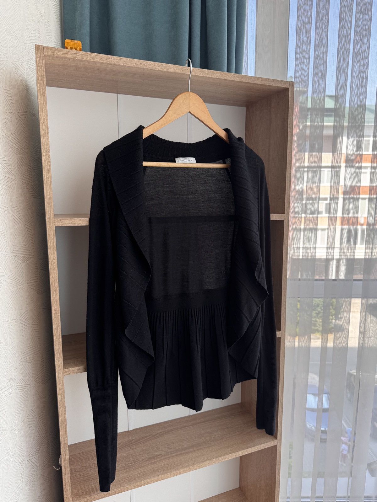 Vintage Vintage Gianni Versace Collection Black Ruffle Open Cardigan Size S / US 4 / IT 40 - 5 Thumbnail