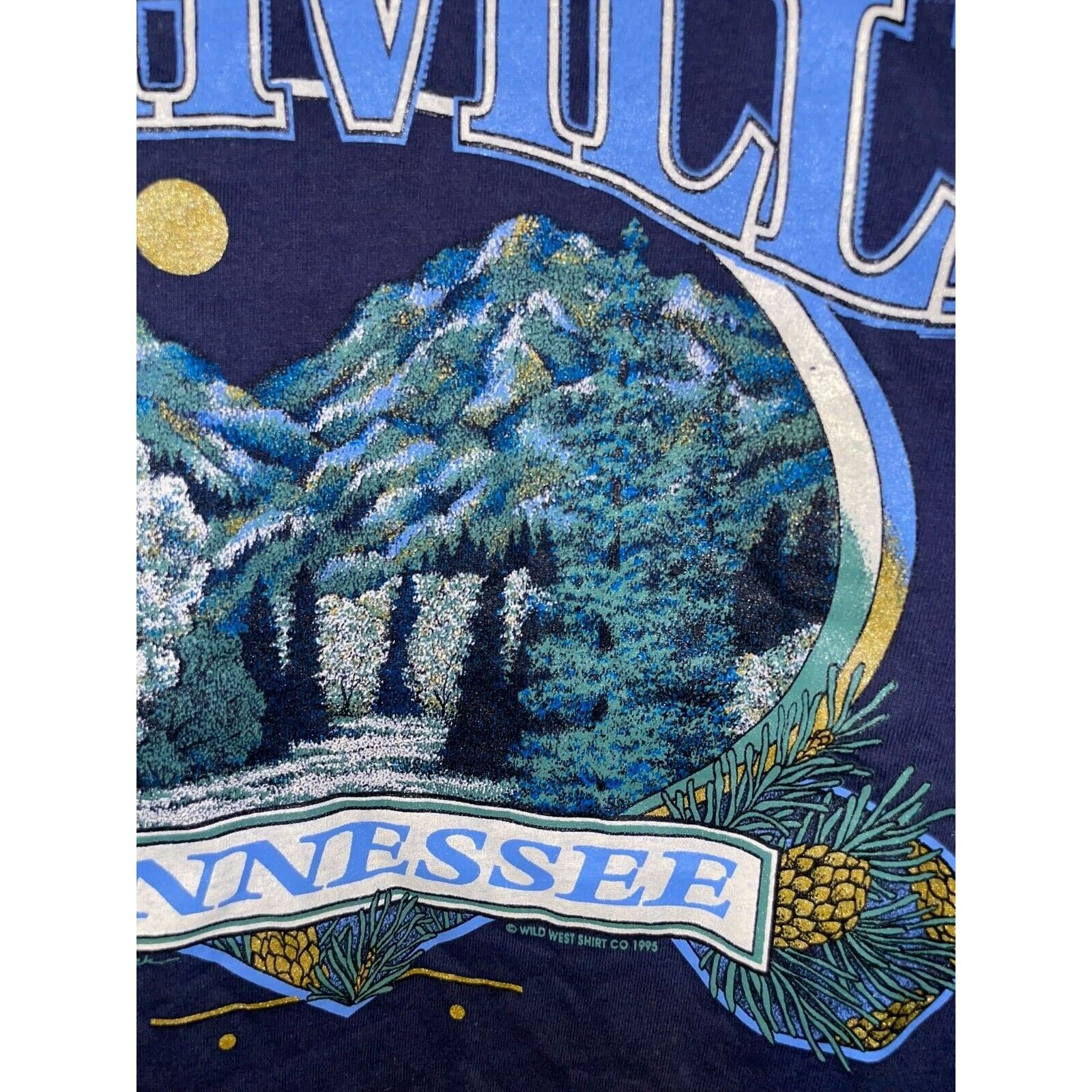 Jerzees 90s Vintage Nashville TN Tennessee Mountain Shirt VTG 1990s Size US L / EU 52-54 / 3 - 7 Thumbnail