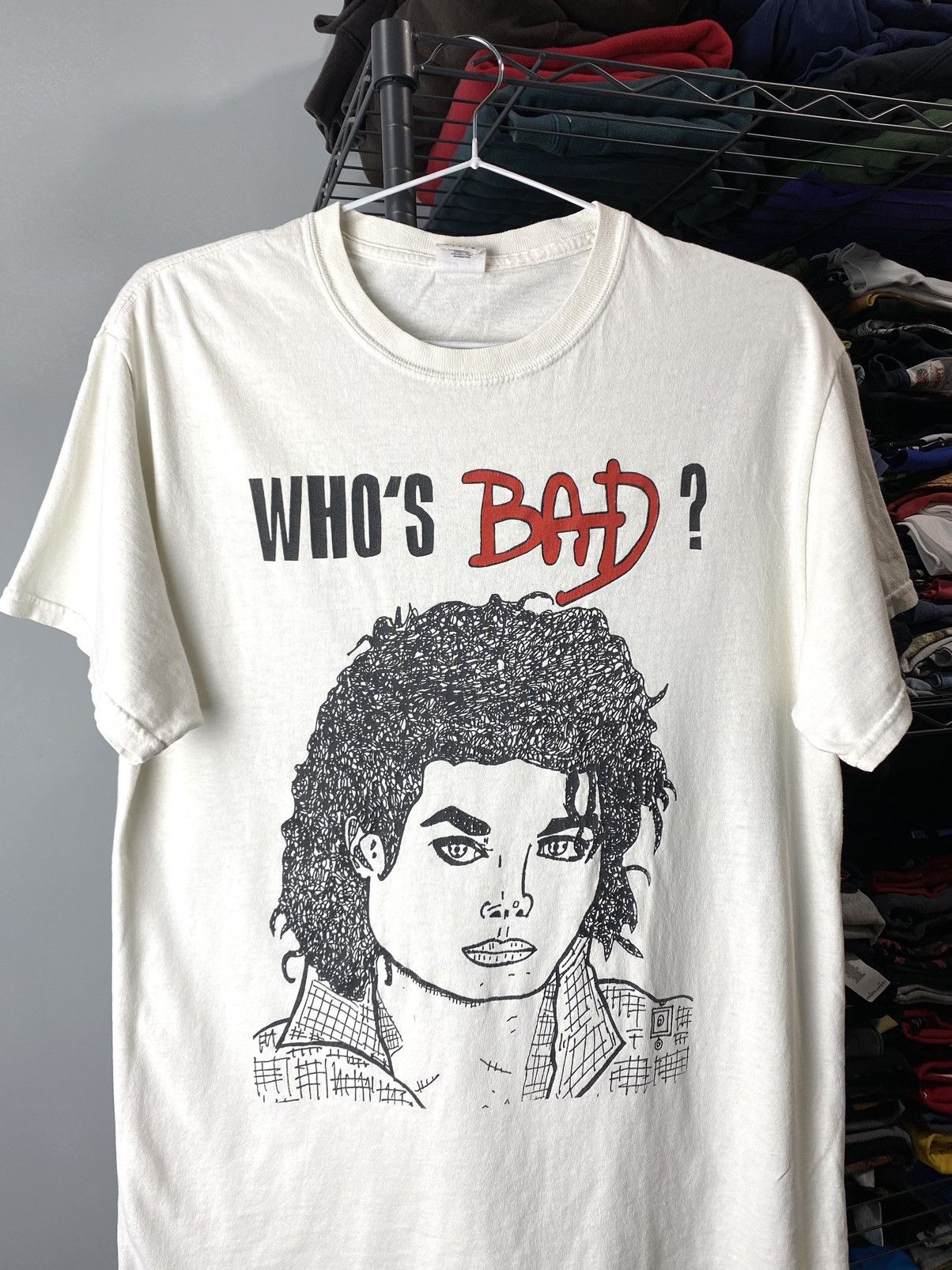 Michael Jackson Vintage 2000’s Michael Jackson Who’s Bad Promo T Shirt Size US M / EU 48-50 / 2 - 2 Thumbnail