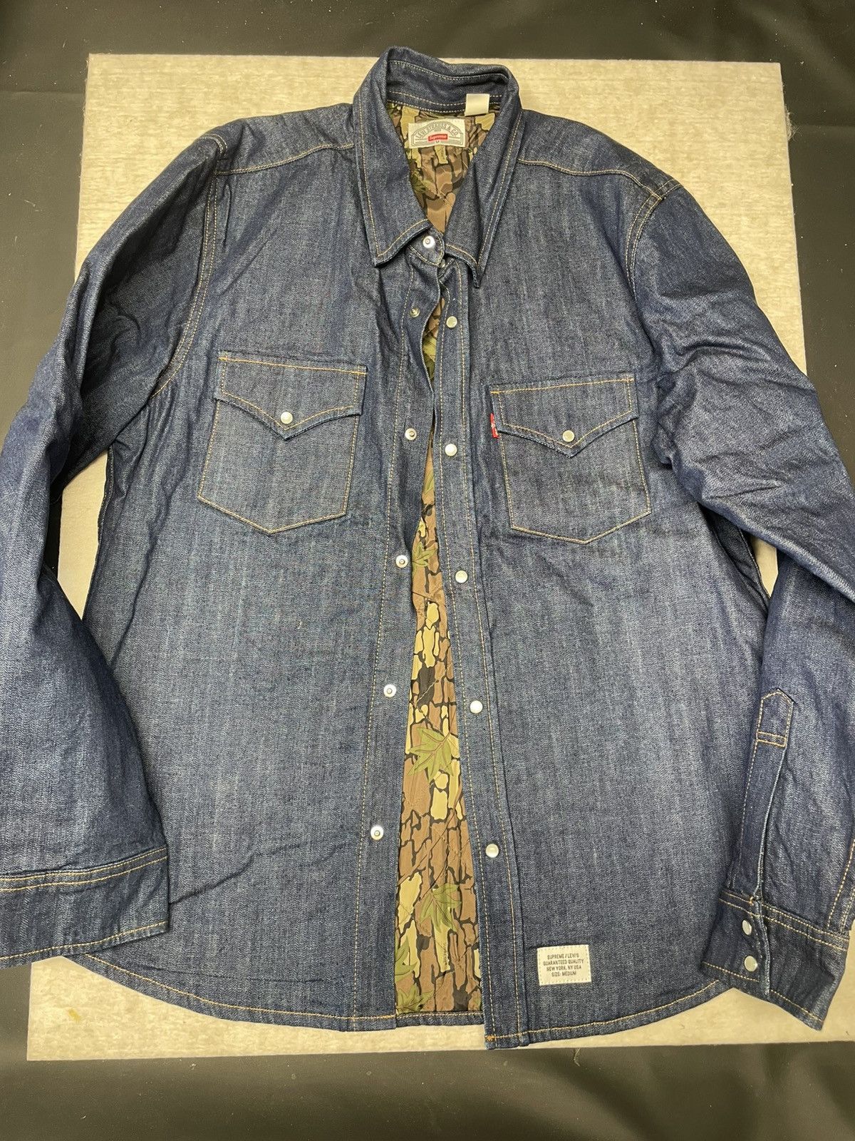 Levi's × Supreme Supreme FW13 western denim button up quilted Size US M / EU 48-50 / 2 - 1 Thumbnail