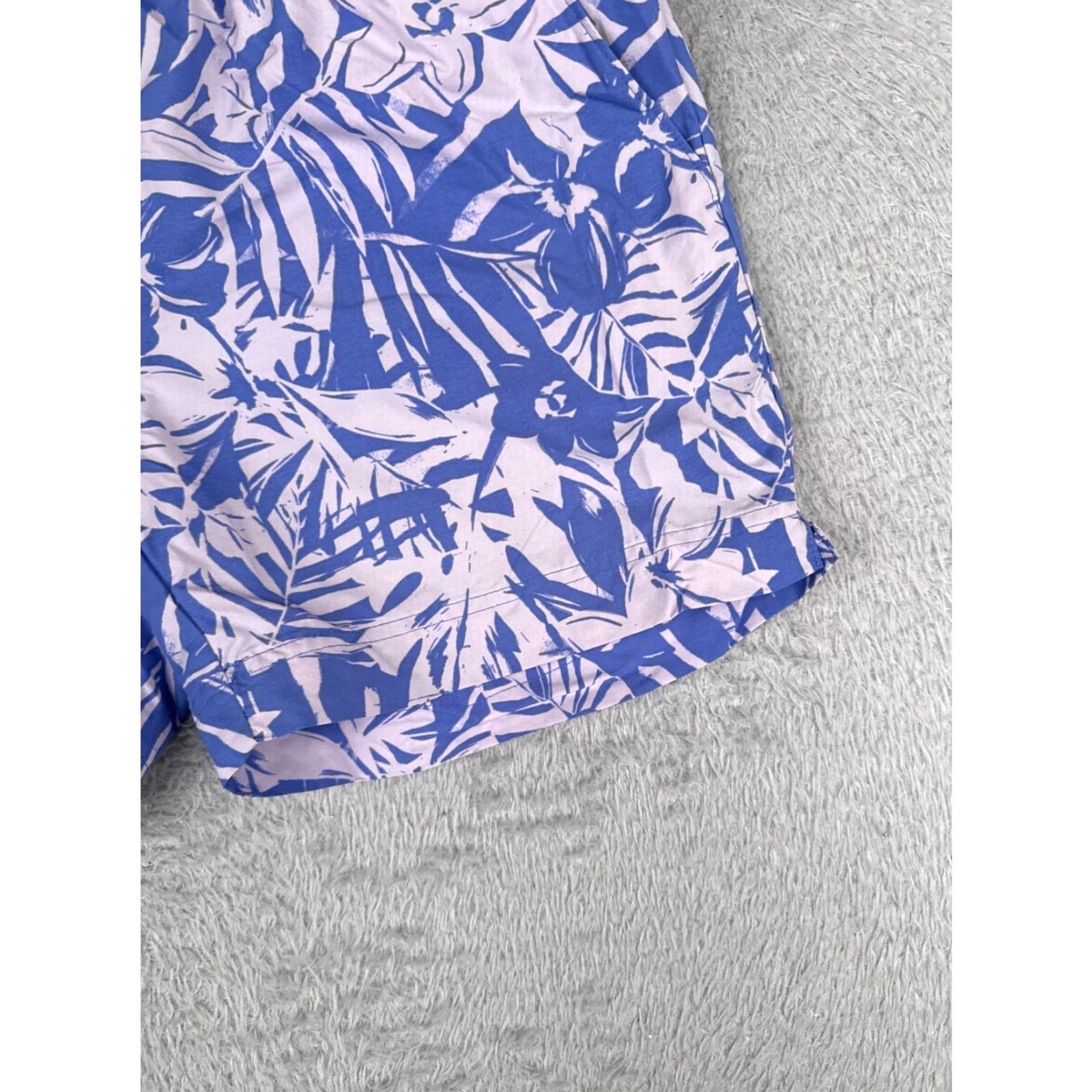 Pinko Columbia Shorts Men Small Pink Blue Floral PFG Elastic Nylon Fishing Boating Size US 29 - 2 Thumbnail