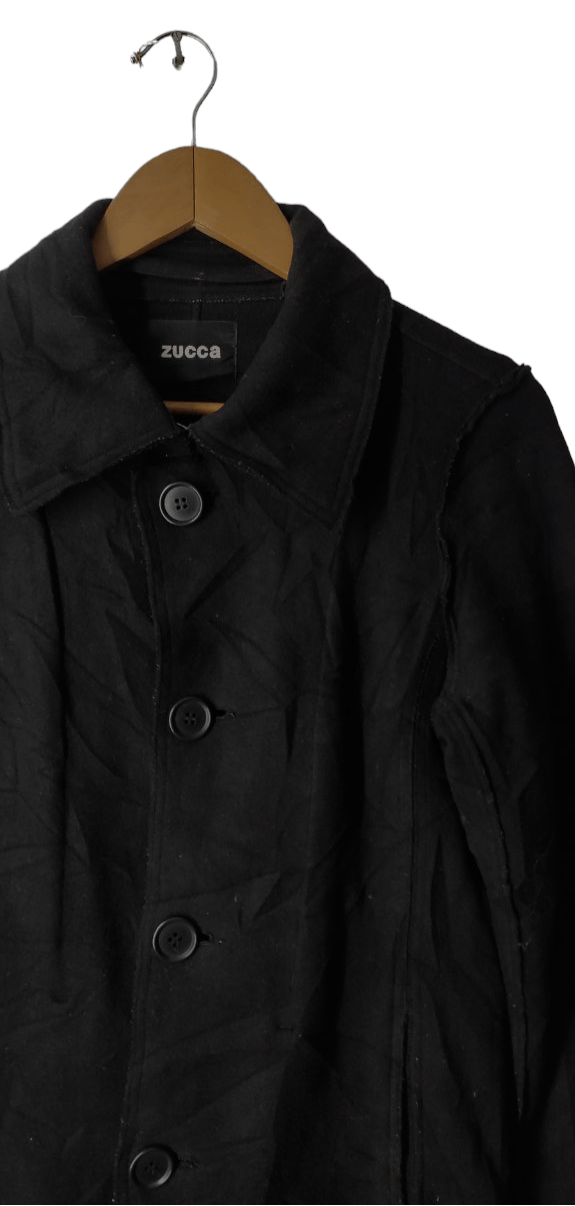 CABANE de ZUCCa ZUCCA BY ISSEY MIYAKE WOOL PEACOAT JACKET Size S / US 4 / IT 40 - 2 Thumbnail