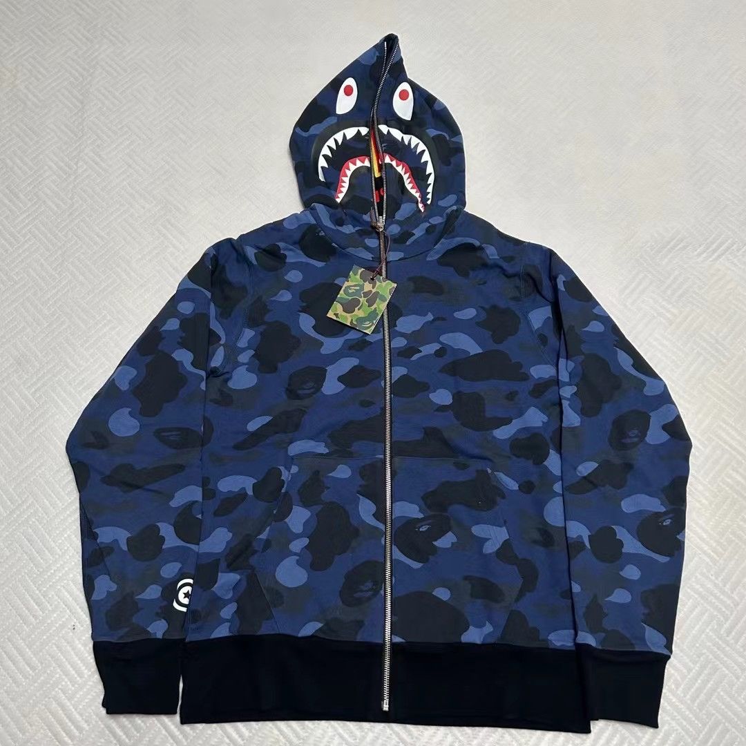 トップス A bathing ape H.SORAYAMA SHARK FULL ZIP 🔥2XL🔥 BAPE × Hajime Sorayama Shark full zip hoodie XXL