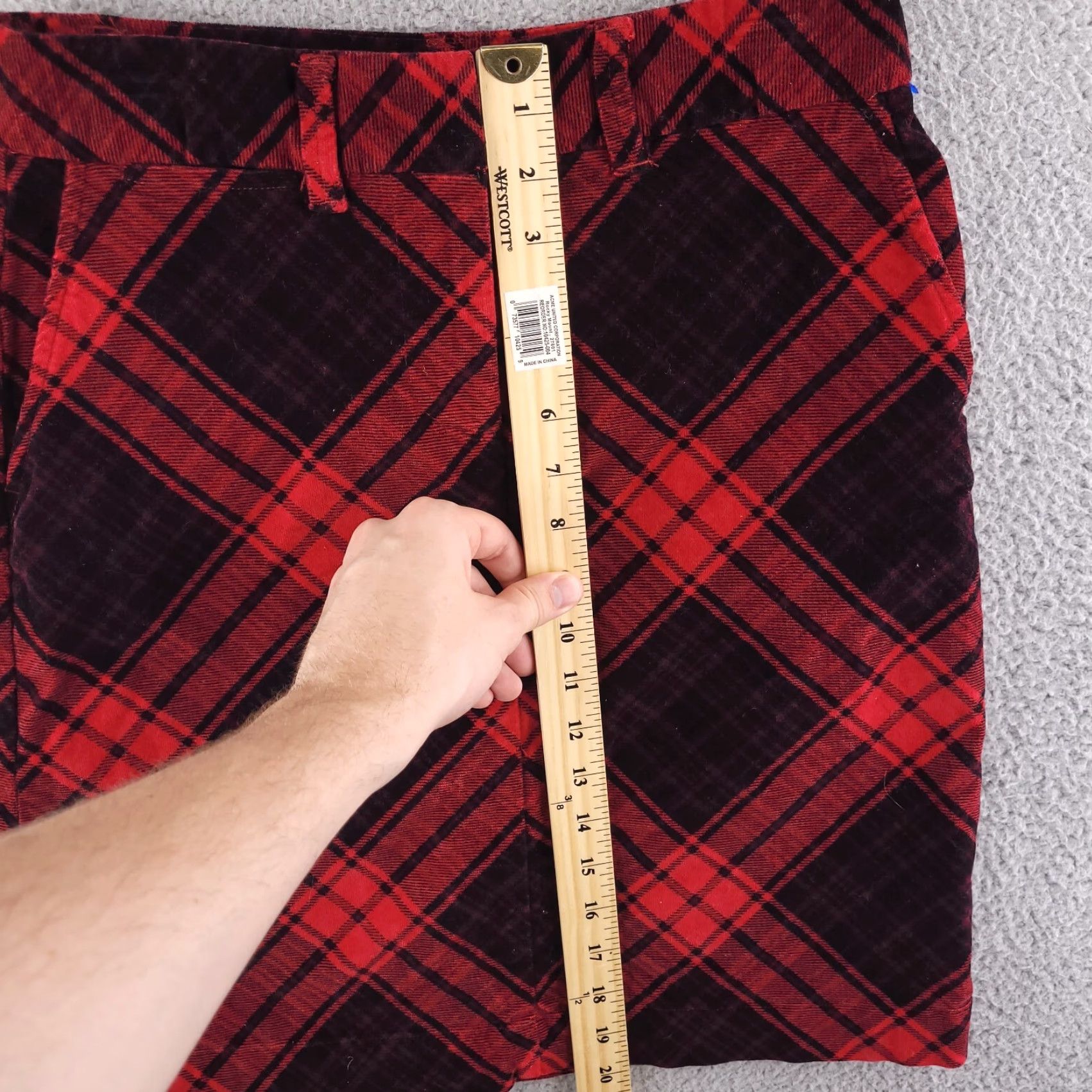 Vintage LL Bean Velour Plaid Skirt Womens 4 Petite Red Black Midi Pencil Velour Plaid Skirt 4P Womens Girls? Size 27" / US 4 / IT 40 - 6 Thumbnail