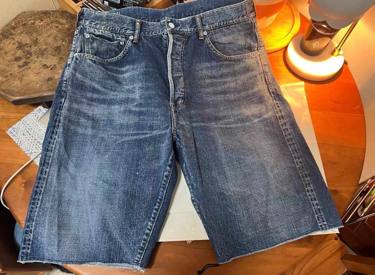 Visvim visvim Dry I.C.T. Blue Denim Shorts Size US 35 - 1 Thumbnail