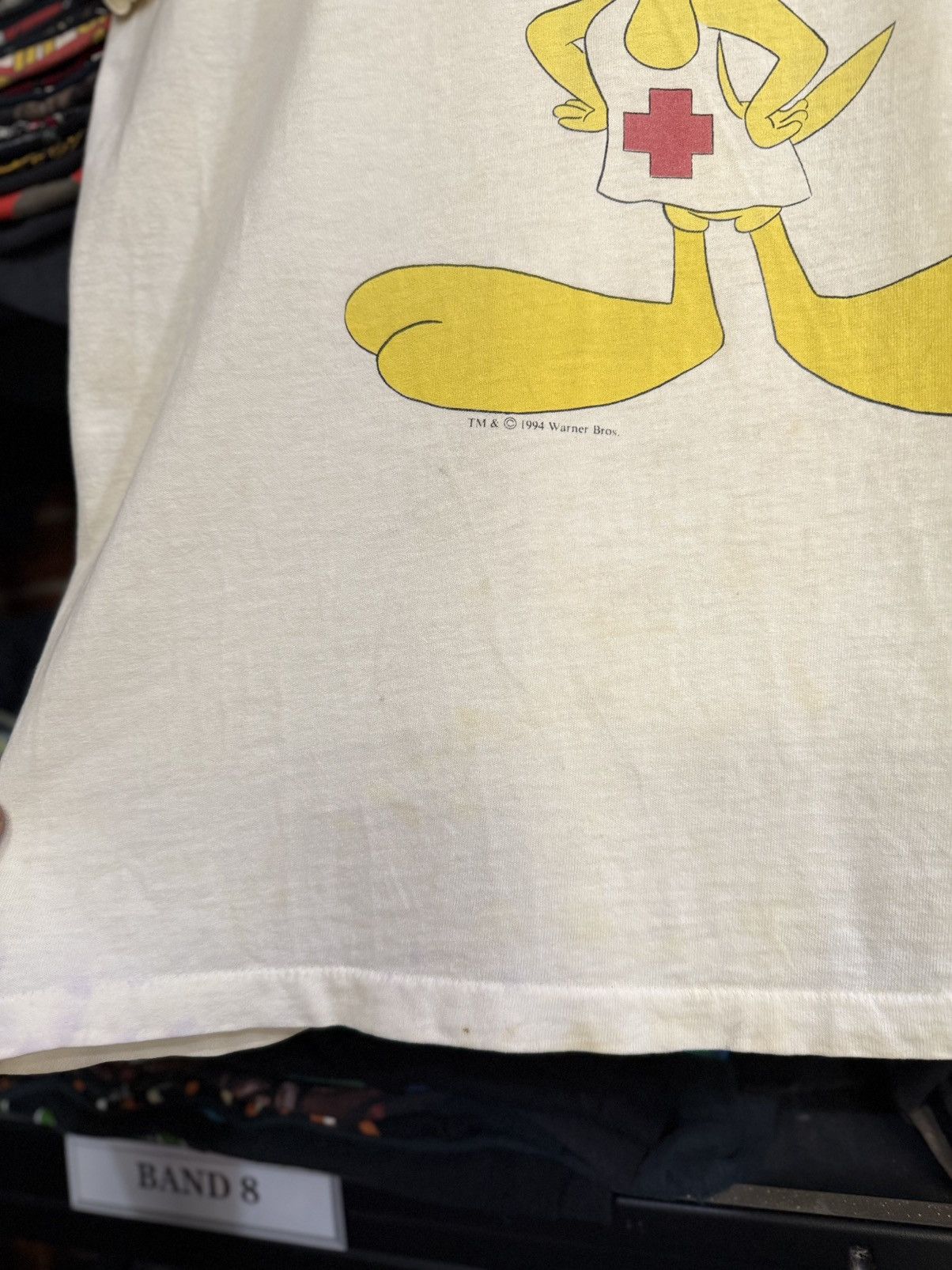 Cartoon Network × Vintage Thrashed Vintage 90s Tweety Lifeguard Warner Bros Faded Tee Size US XL / EU 56 / 4 - 5 Thumbnail
