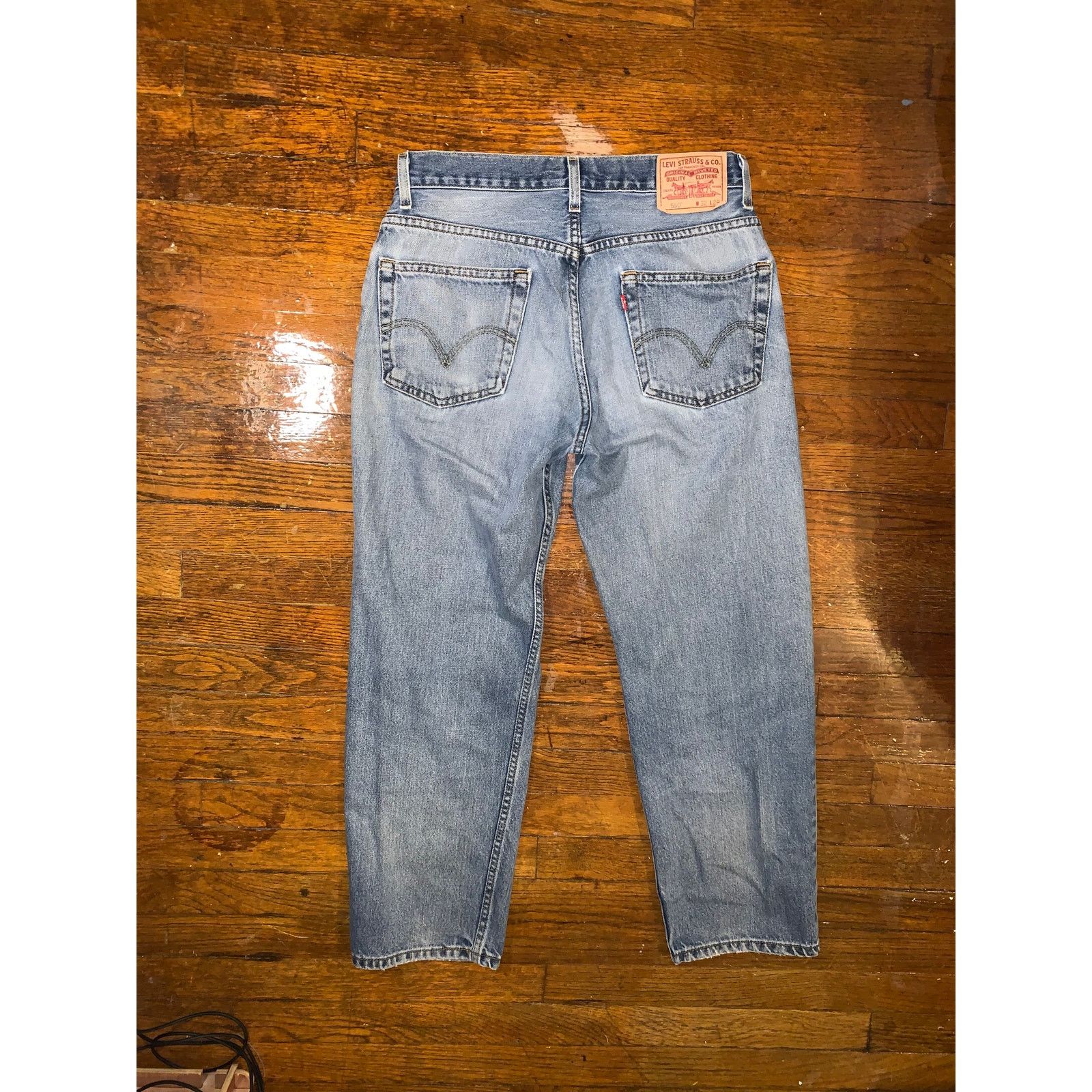 Levi's Levis 505 Jeans 32x29 Relaxed Fit Light Wash Denim Size US 32 / EU 48 - 10 Thumbnail