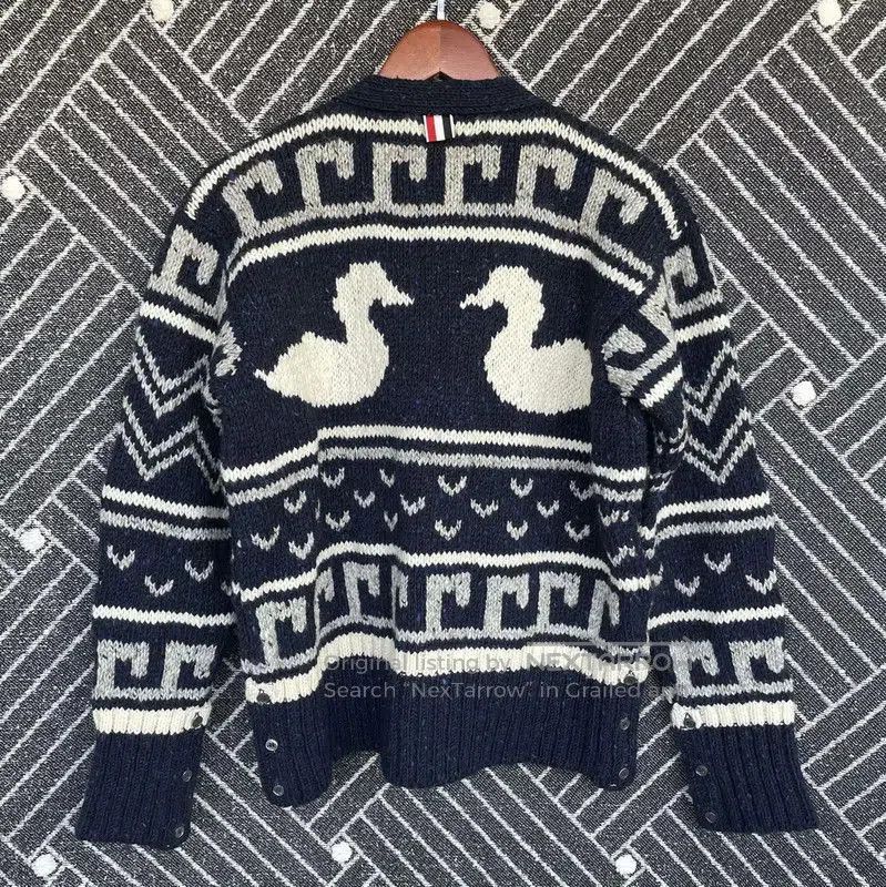 Thom Browne Thom Browne Black Cotton Men's Cardigan . Size US L / EU 52-54 / 3 - 2 Thumbnail